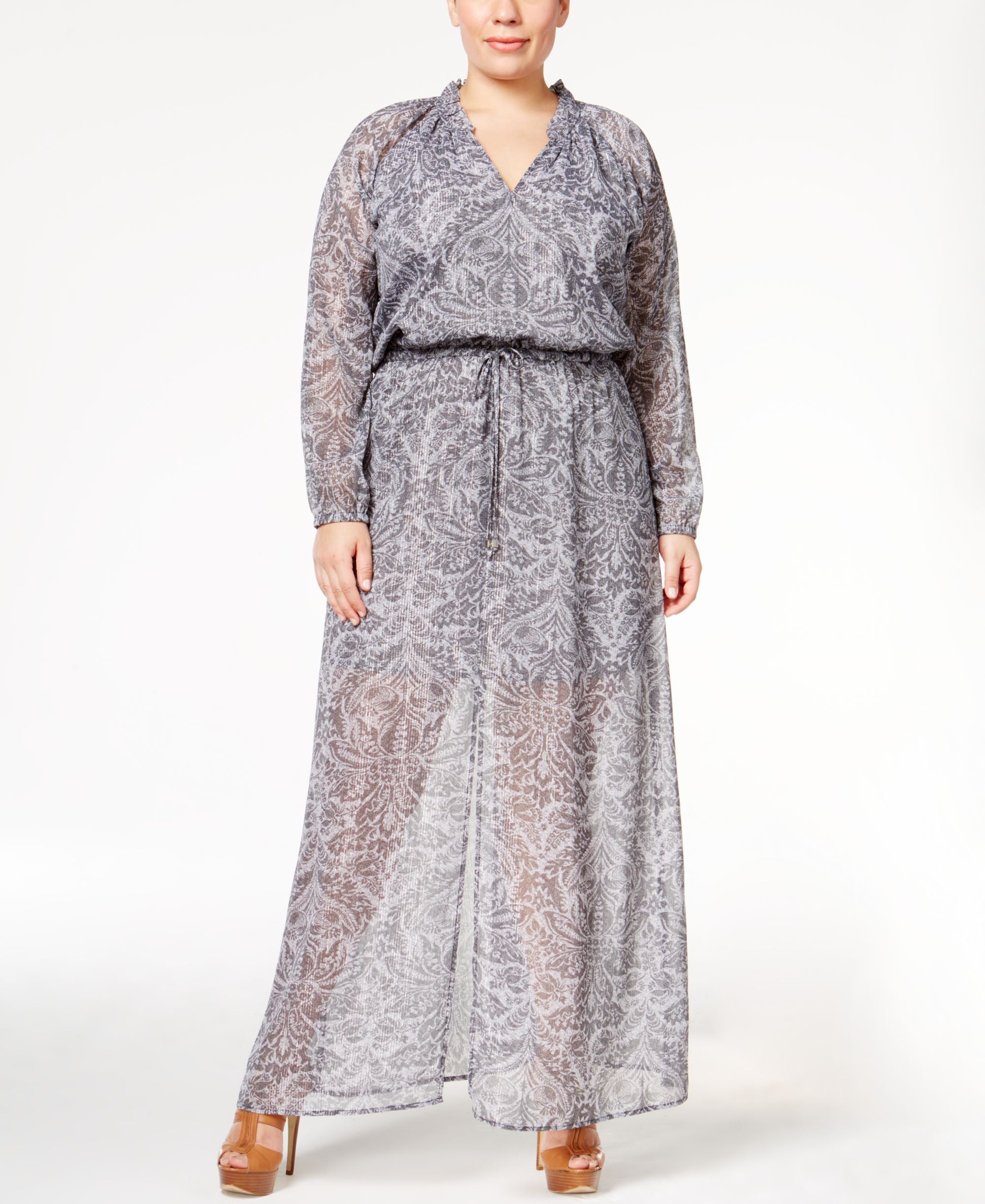 Michael Michael Kors Plus Size Printed Maxi Dress