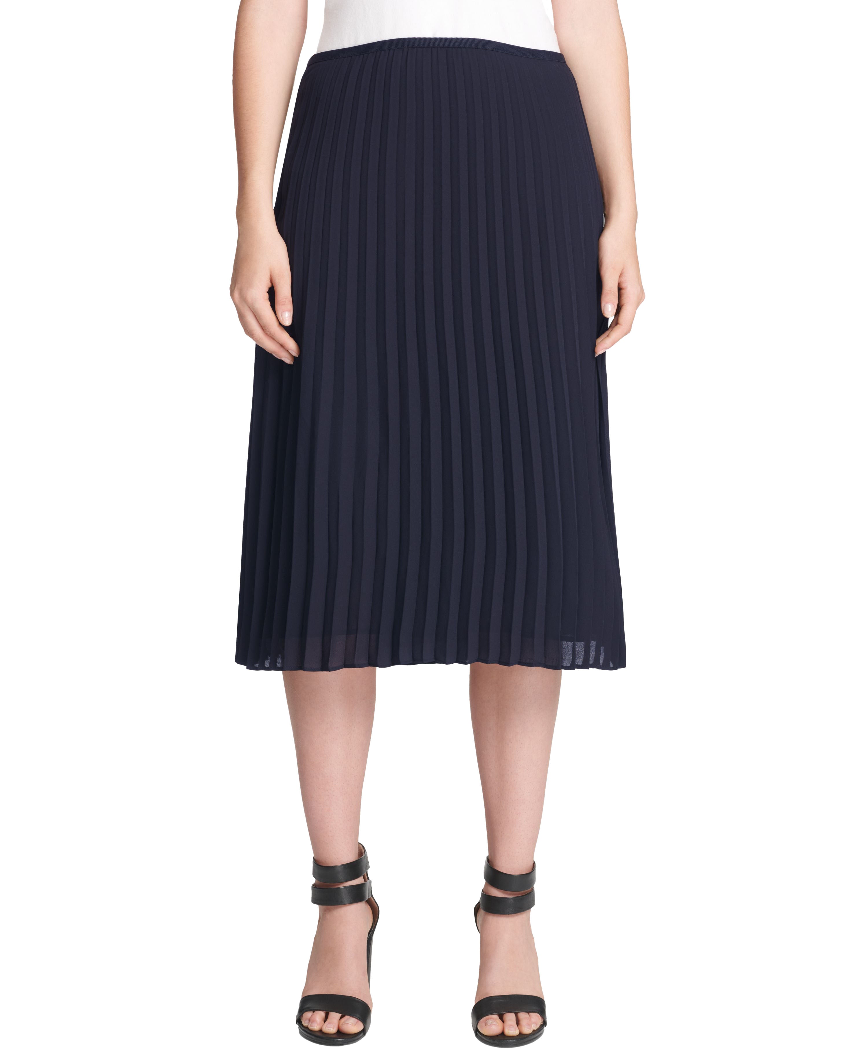 DKNY Pleated Midi Skirt