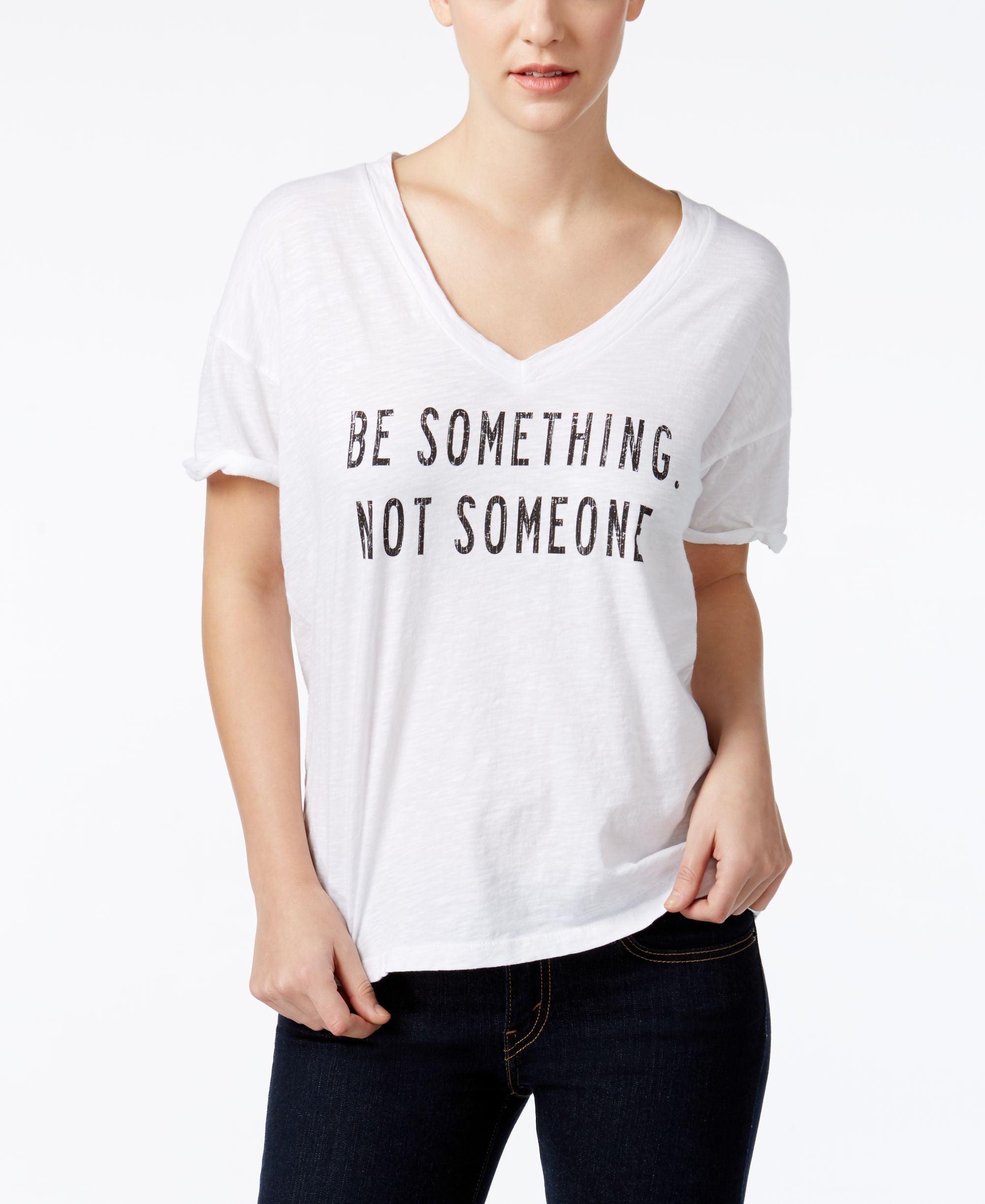 Retro Brand Be Something Graphic Boyfriend T-Shirt
