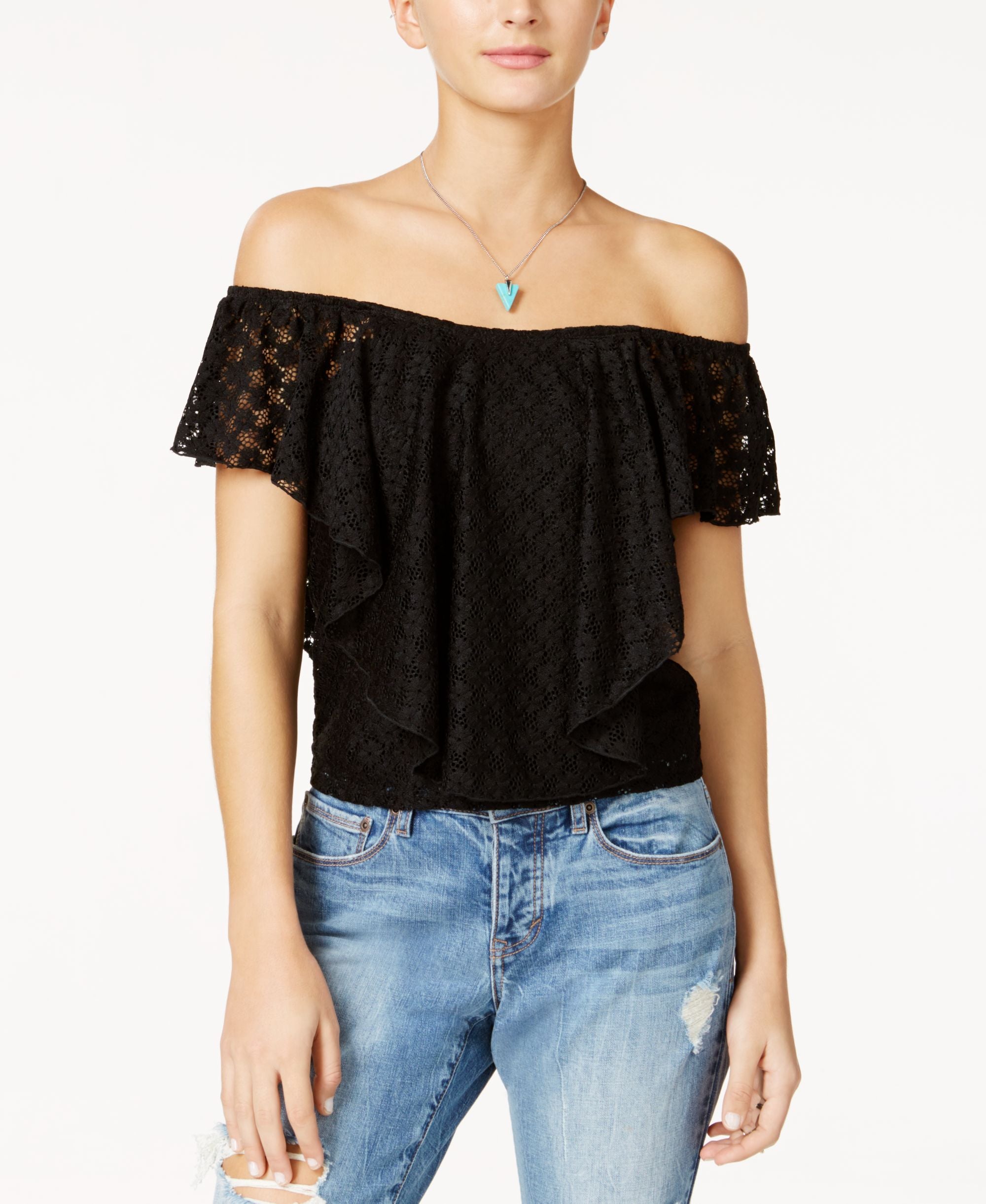 Off-The-Shoulder Popover Top