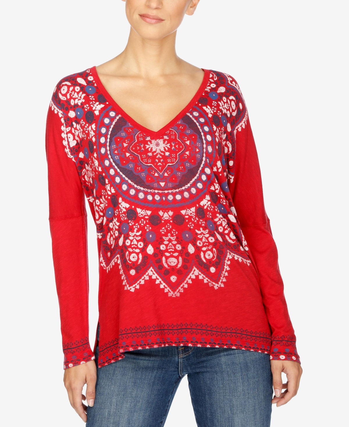Lucky Brand Long Sleeve Printed T-Shirt