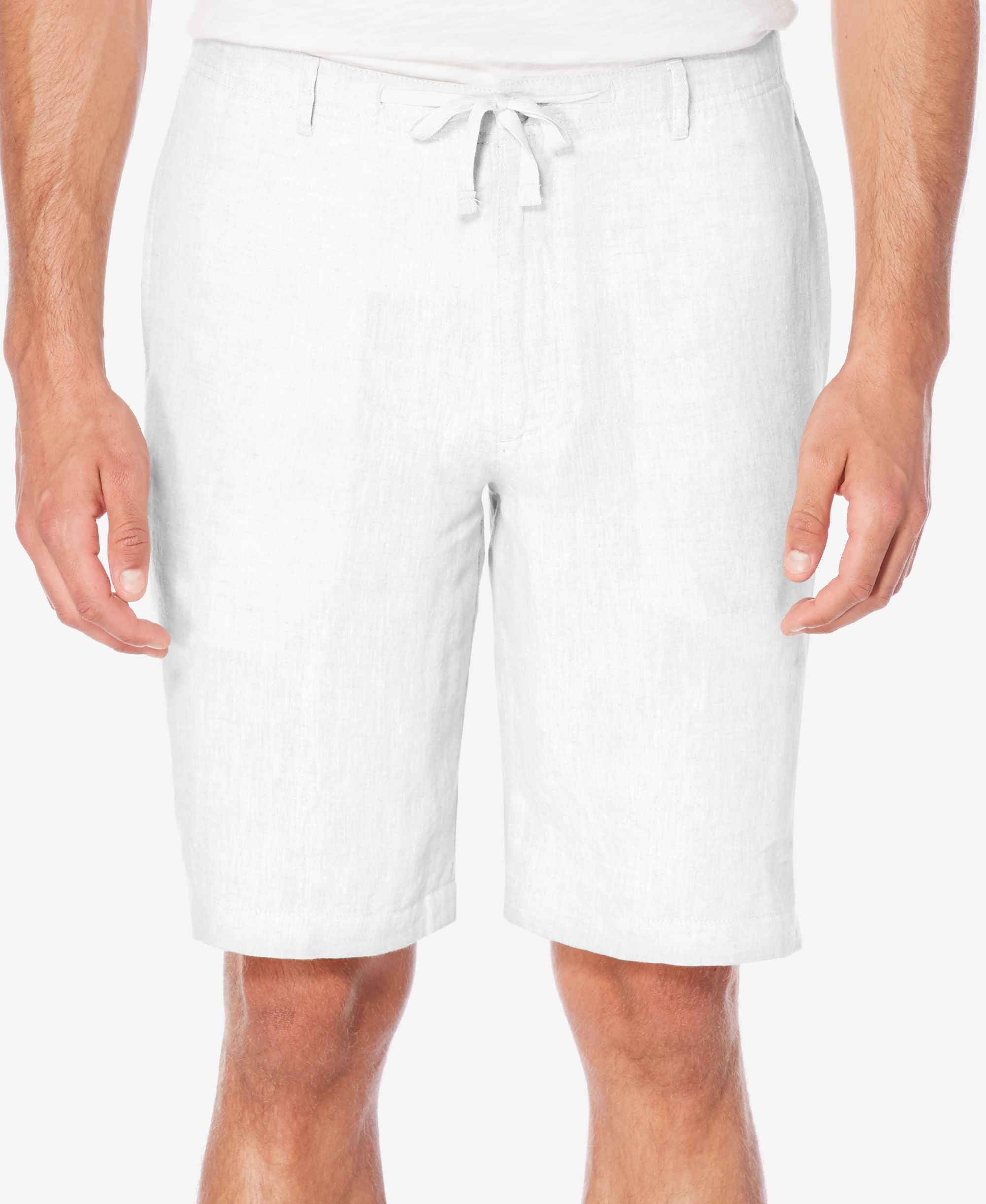 Perry Ellis Mens Drawstring Linen 11 Shorts