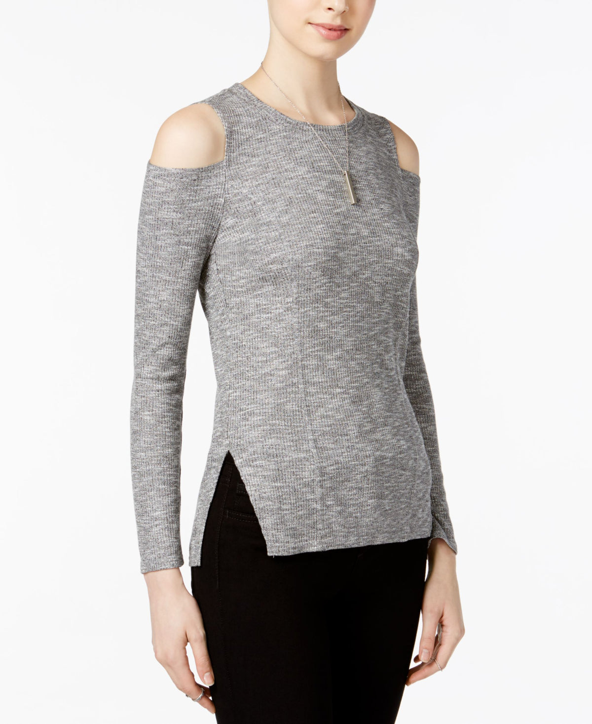 Rachel Rachel Roy Ribbed Cold Shoulder Top