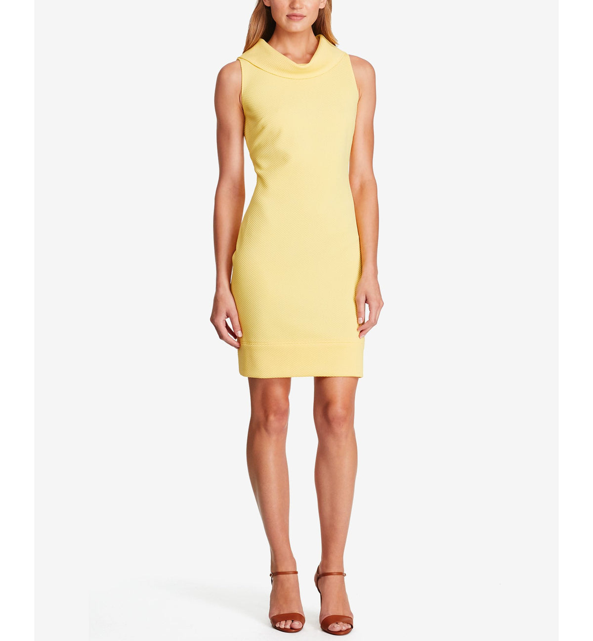 Cowl-Neck Sheath Dress