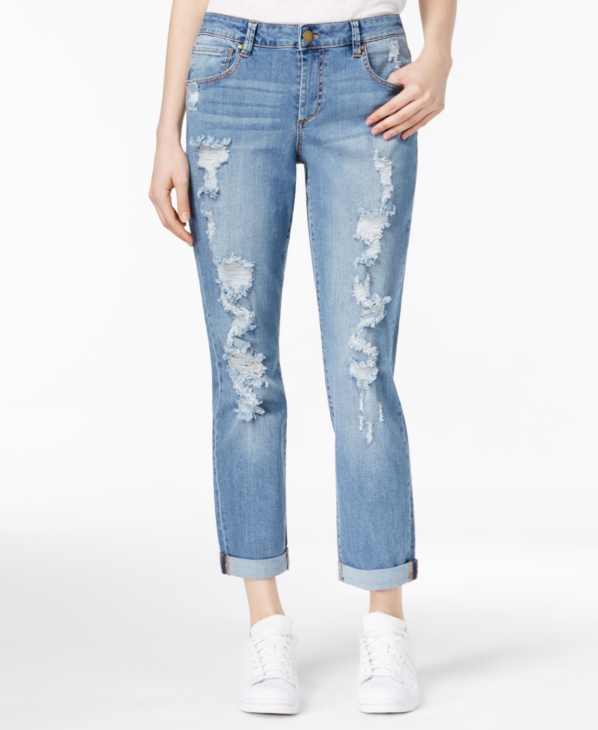 Rachel Rachel Roy Ripped Girlfriend Jeans