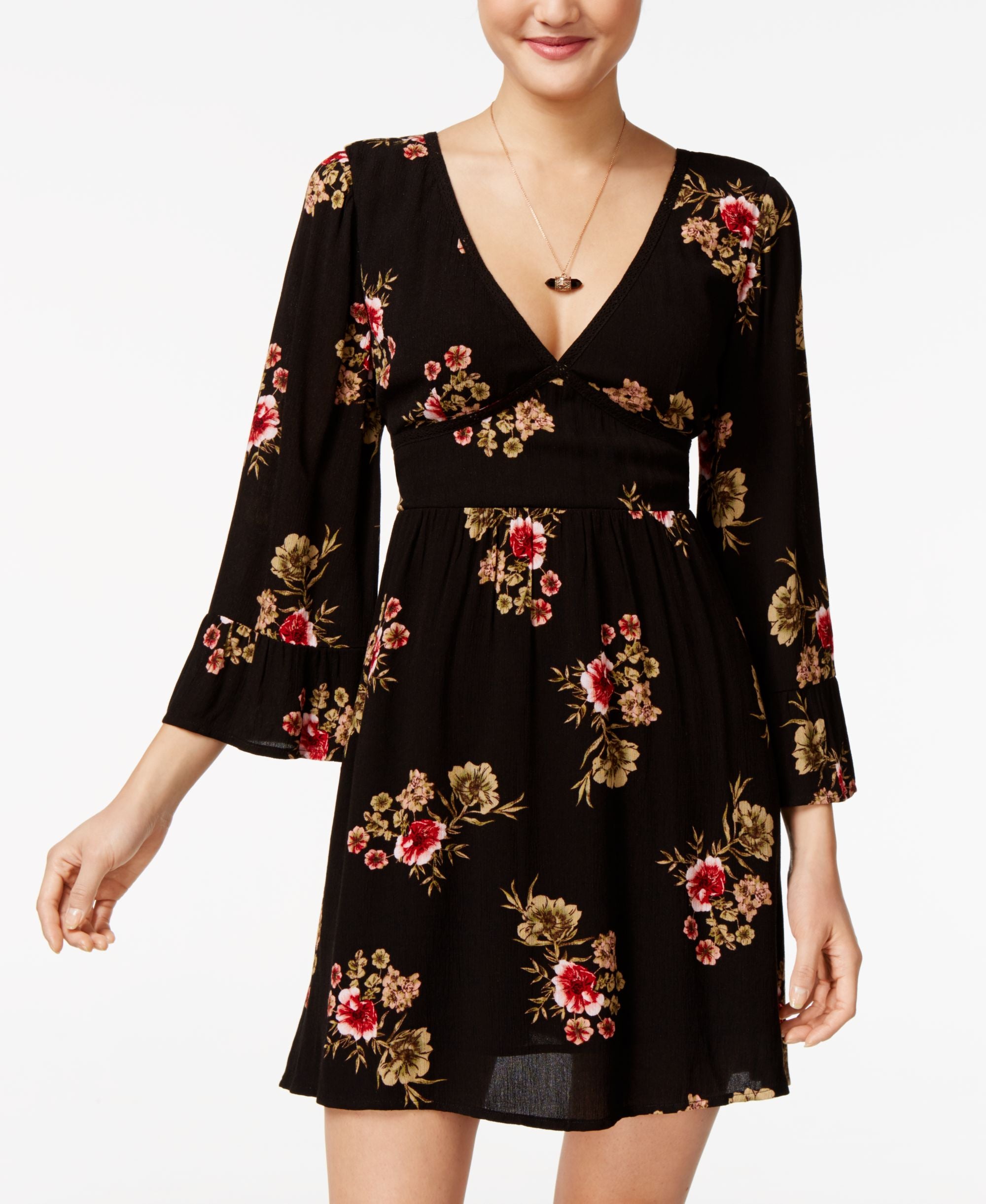 American Rag Floral Print Fit Flare Dress