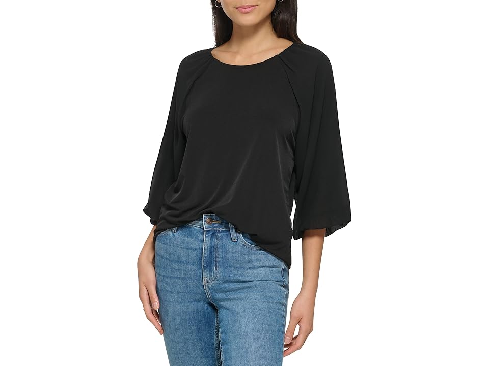 3/4 Chiffon Sleeve Blouse