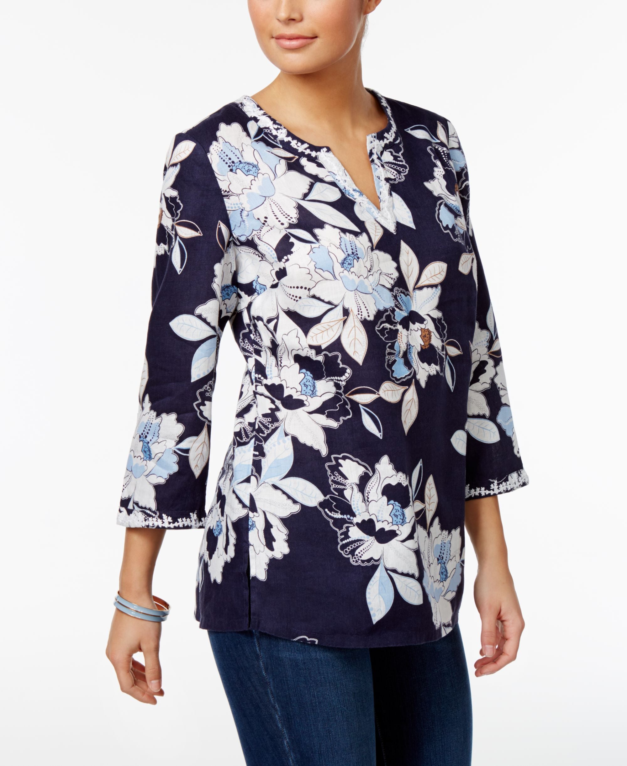 Charter Club Floral Print Tunic