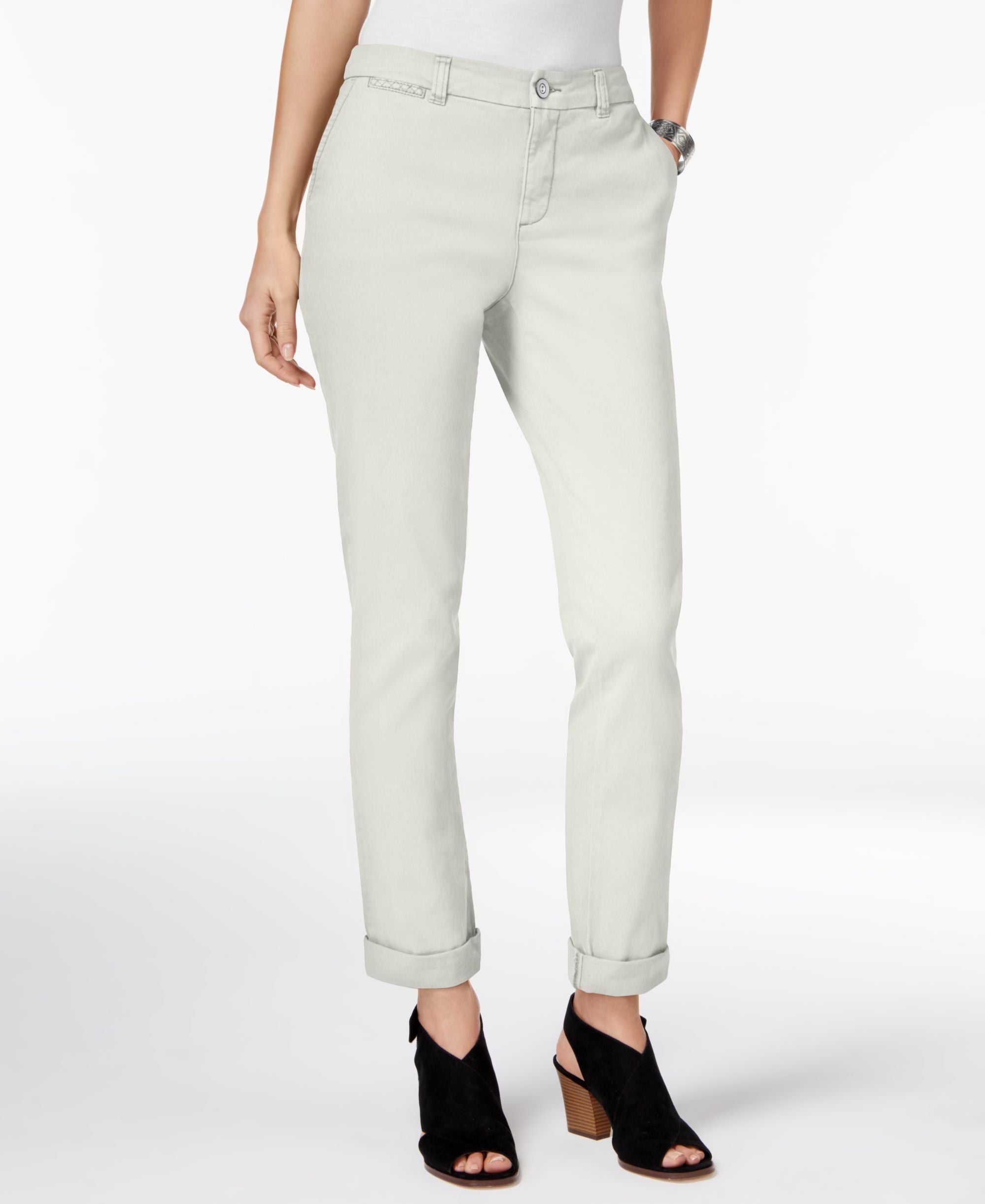 Style & Co Petite Chino Boyfriend Pants
