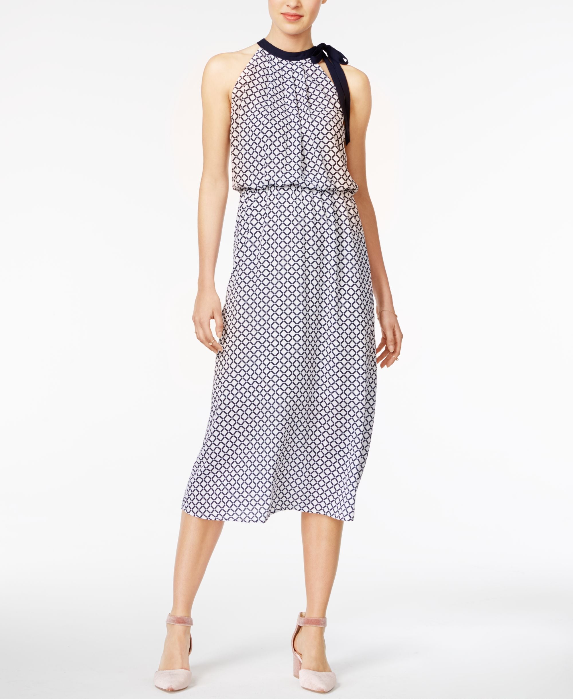 Maison Jules Side Tie Midi Dress