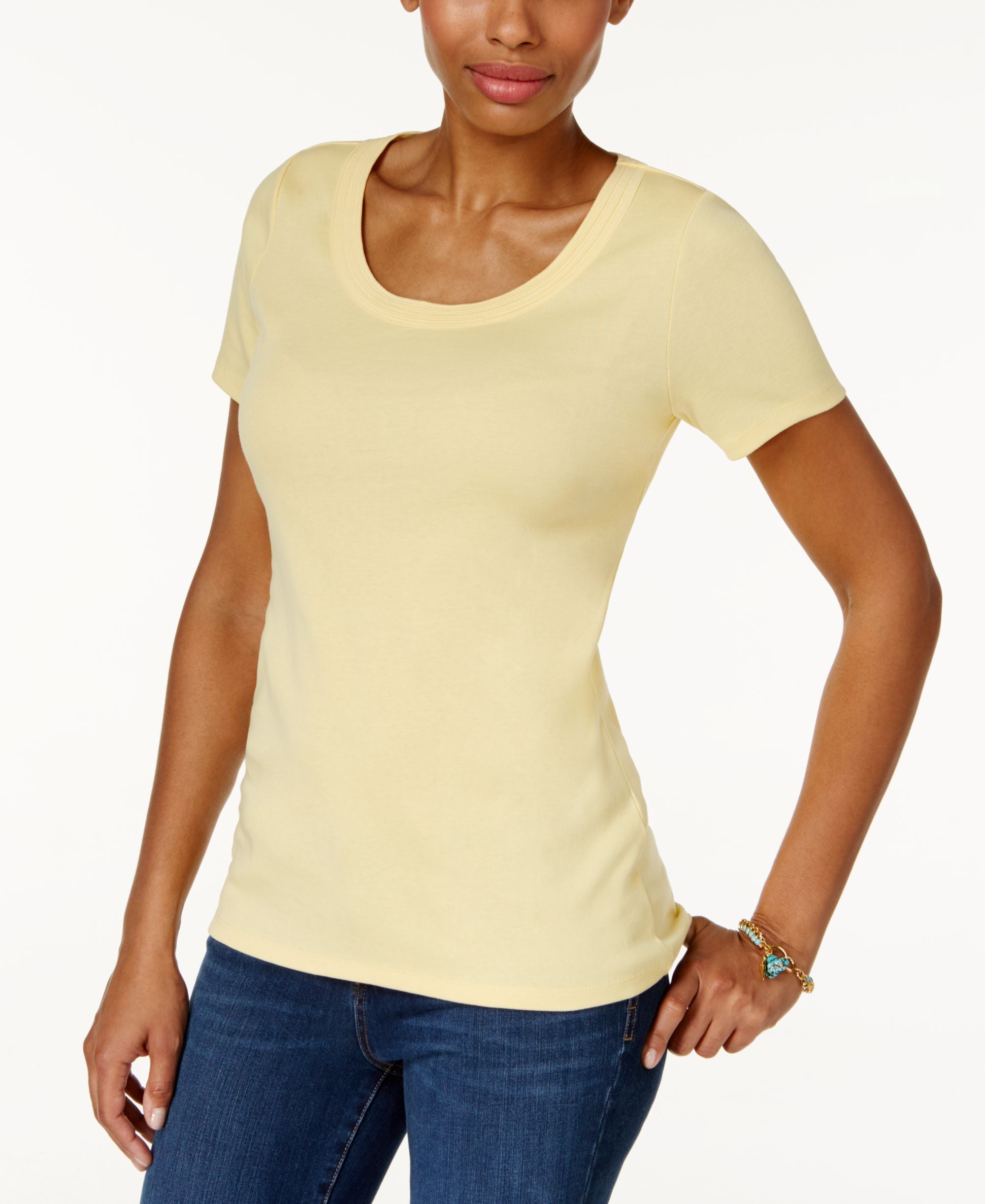 Charter Club Cotton Scoop Neck T-Shirt