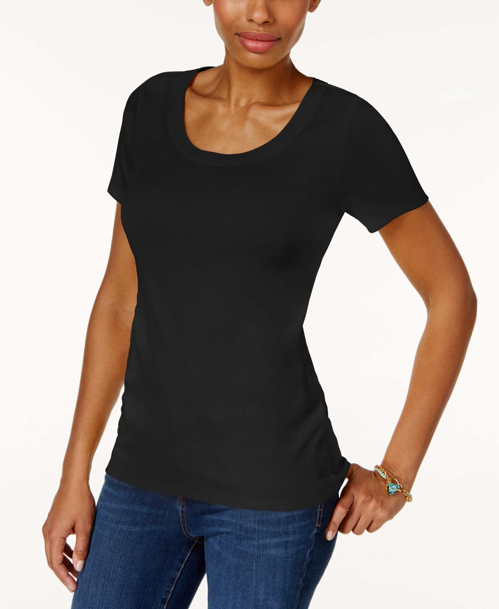 Charter Club Cotton Scoop Neck T-Shirt