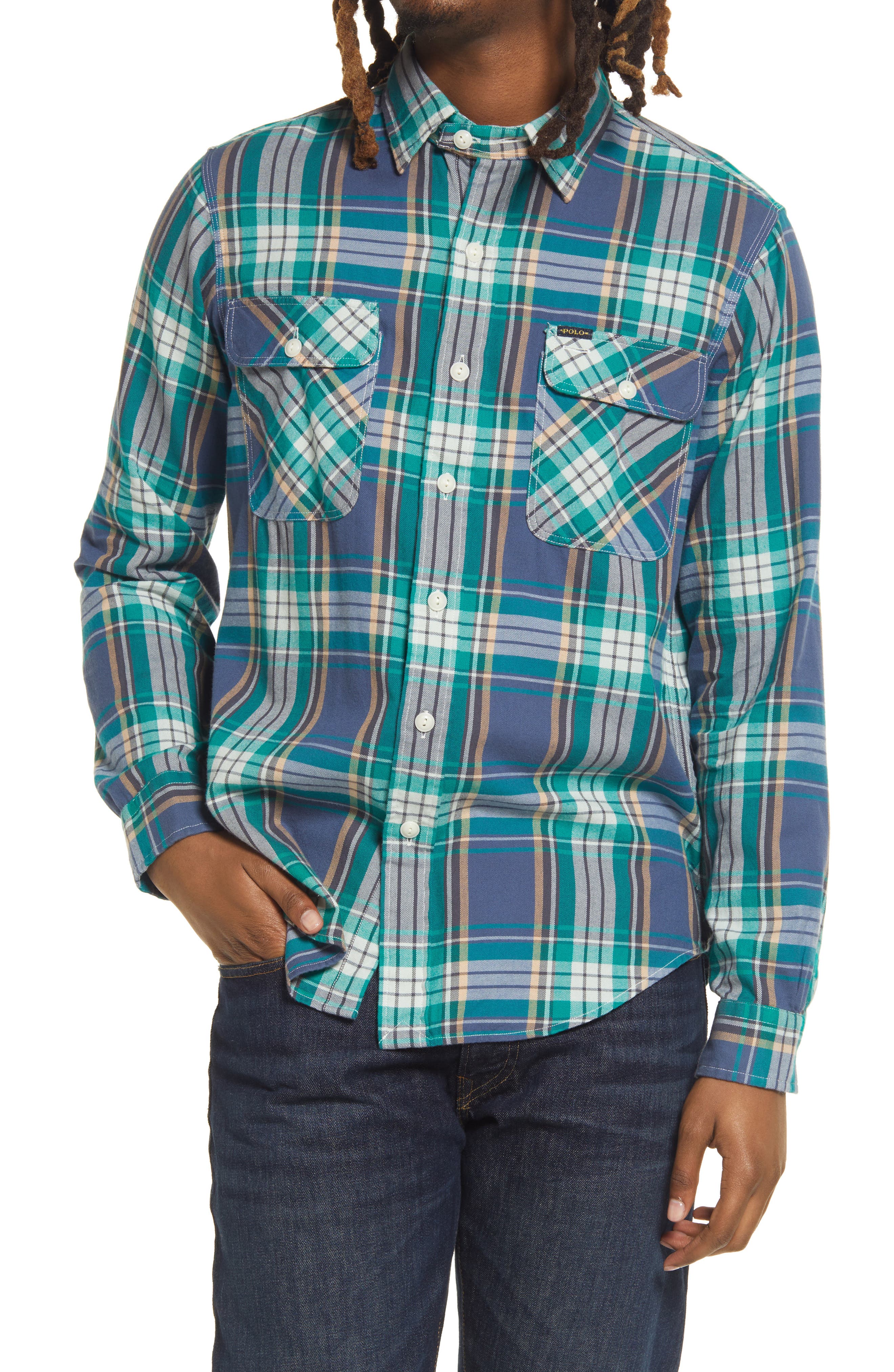 Polo Ralph Lauren Classic Fit Plaid Button-Up Work Shirt