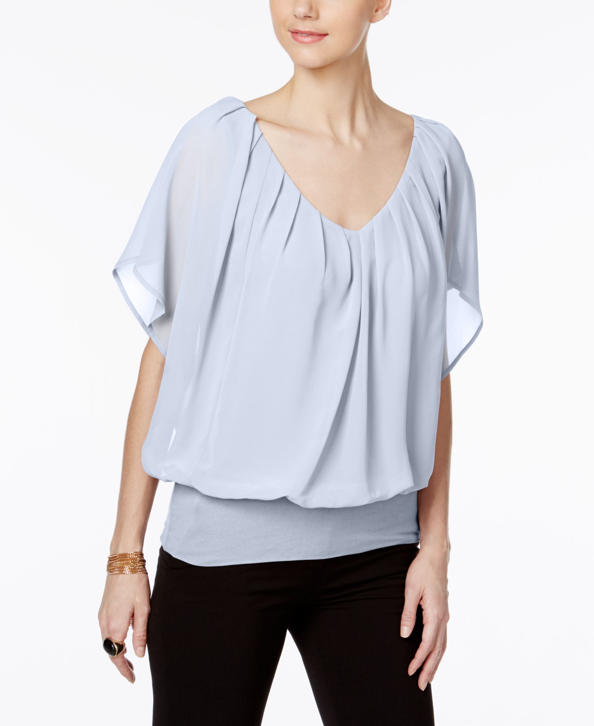Joseph A Dolman Sleeve Chiffon Top