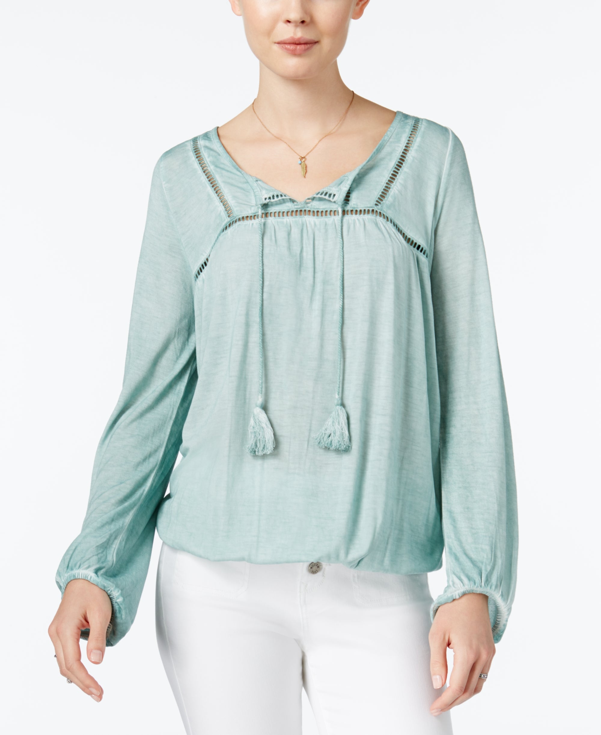William Rast Carmen Peasant Top