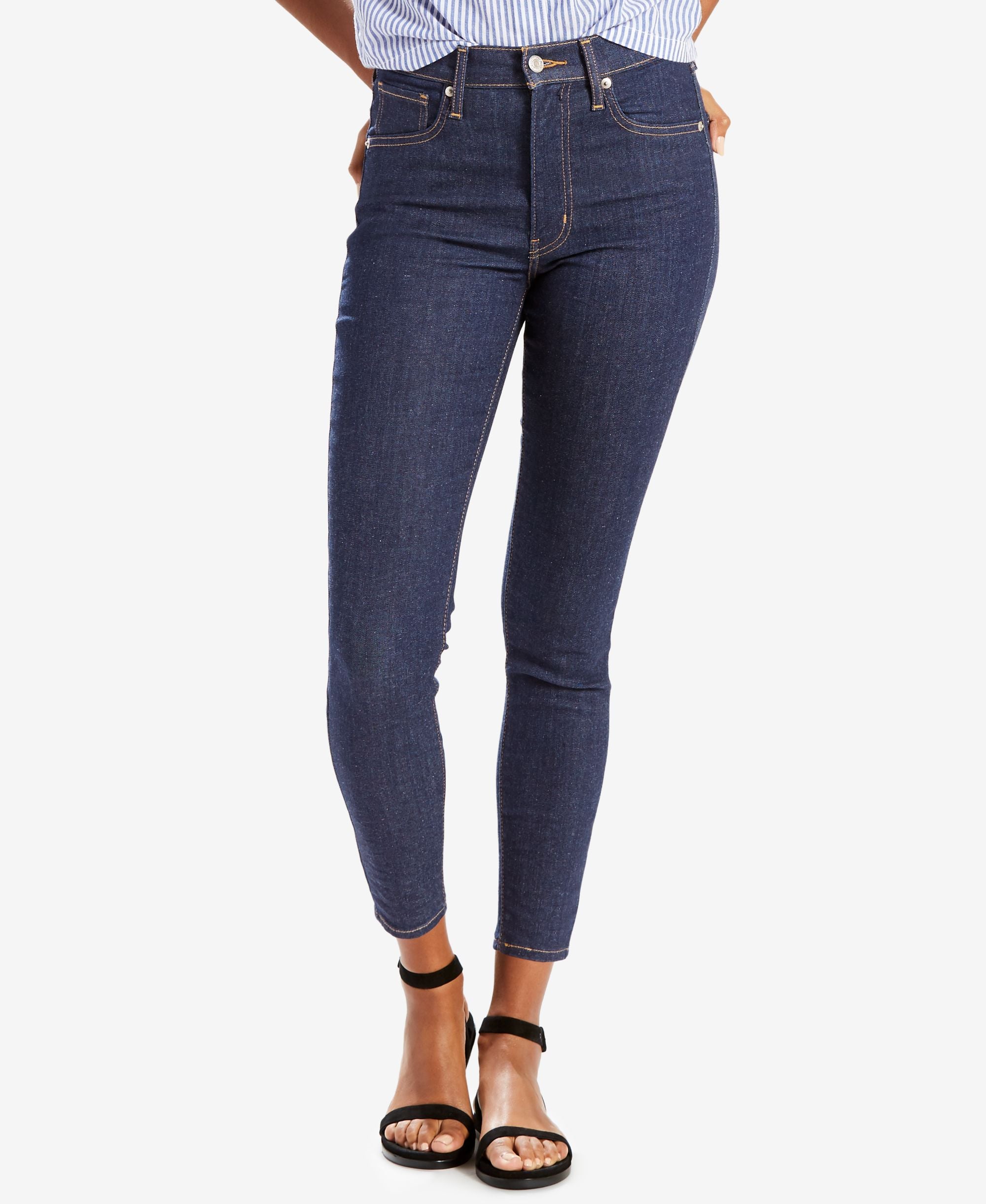 Levis Mile High Cropped Skinny Jeans