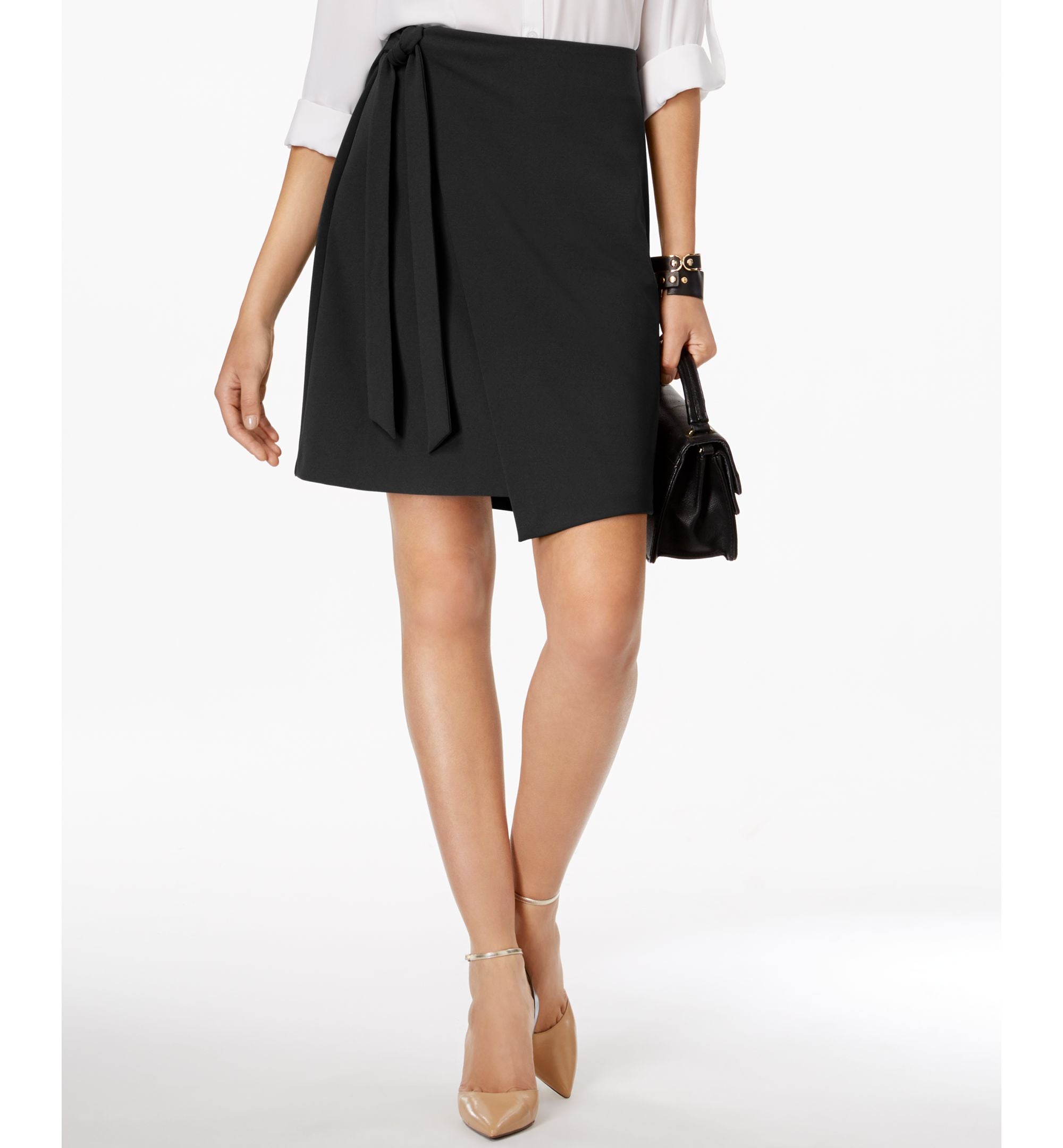 Eci Faux Wrap Skirt