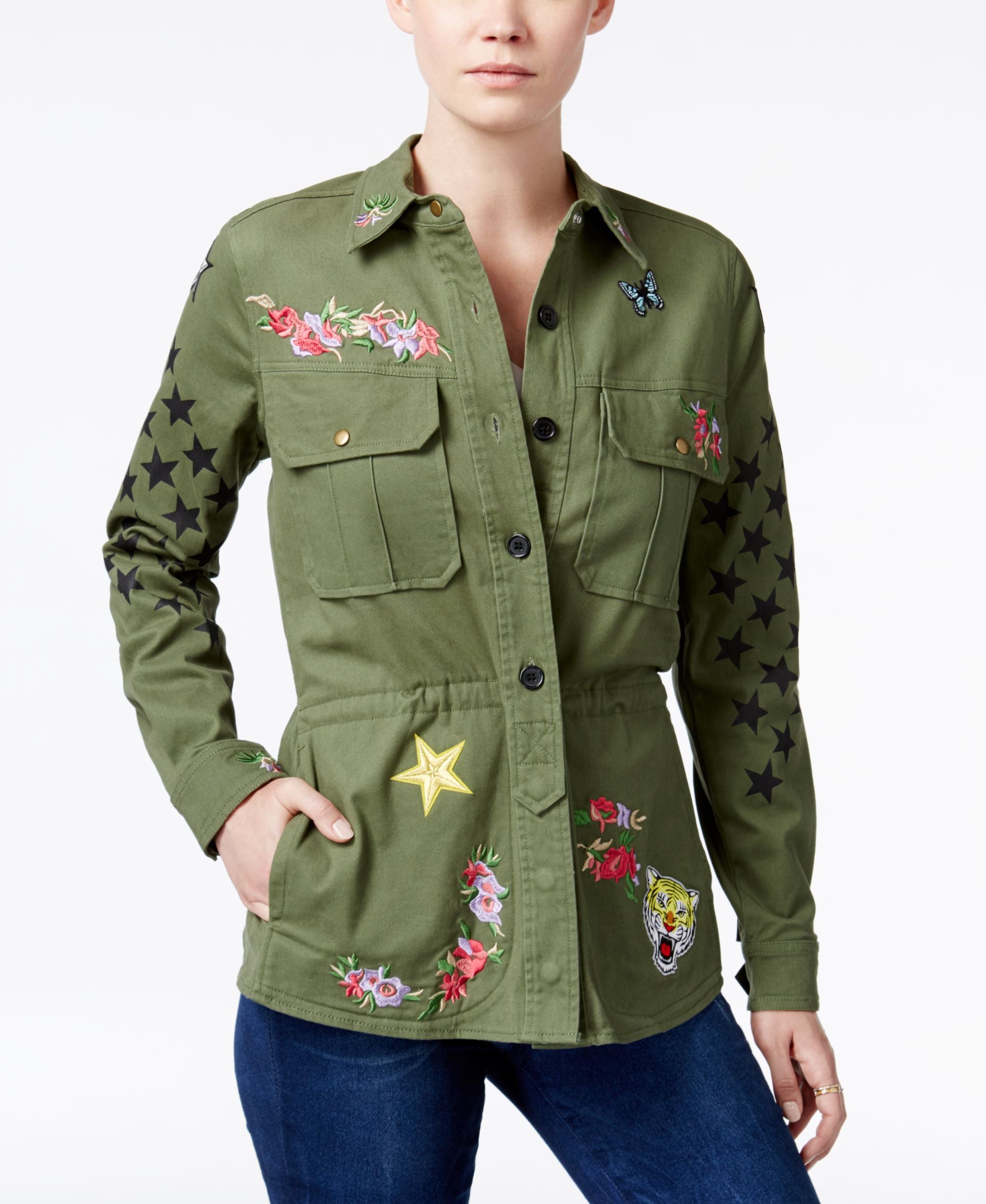 William Rast Alicia Patched Cargo Jacket