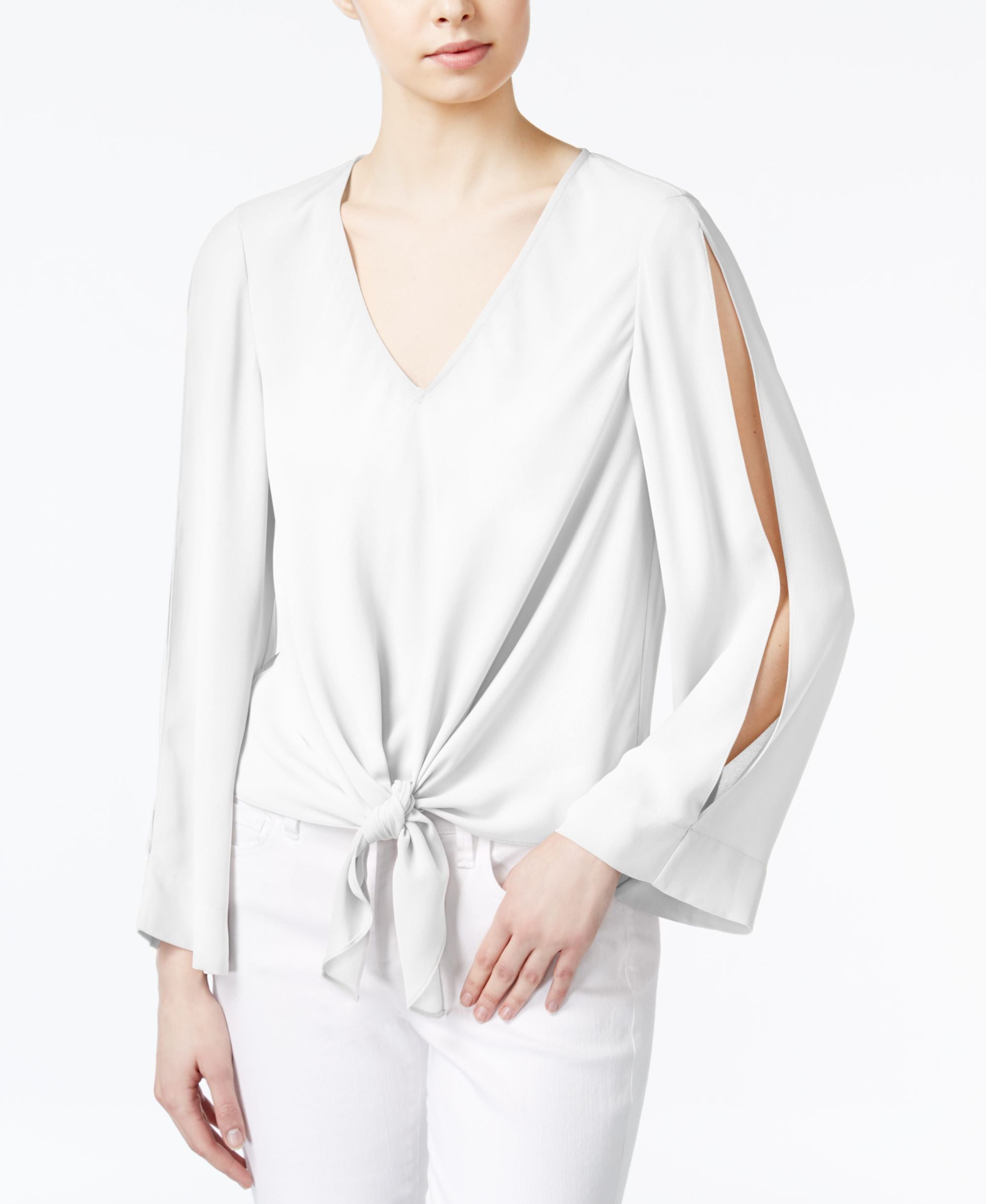 Rachel Rachel Roy Tie Front Cold Shoulder Blouse