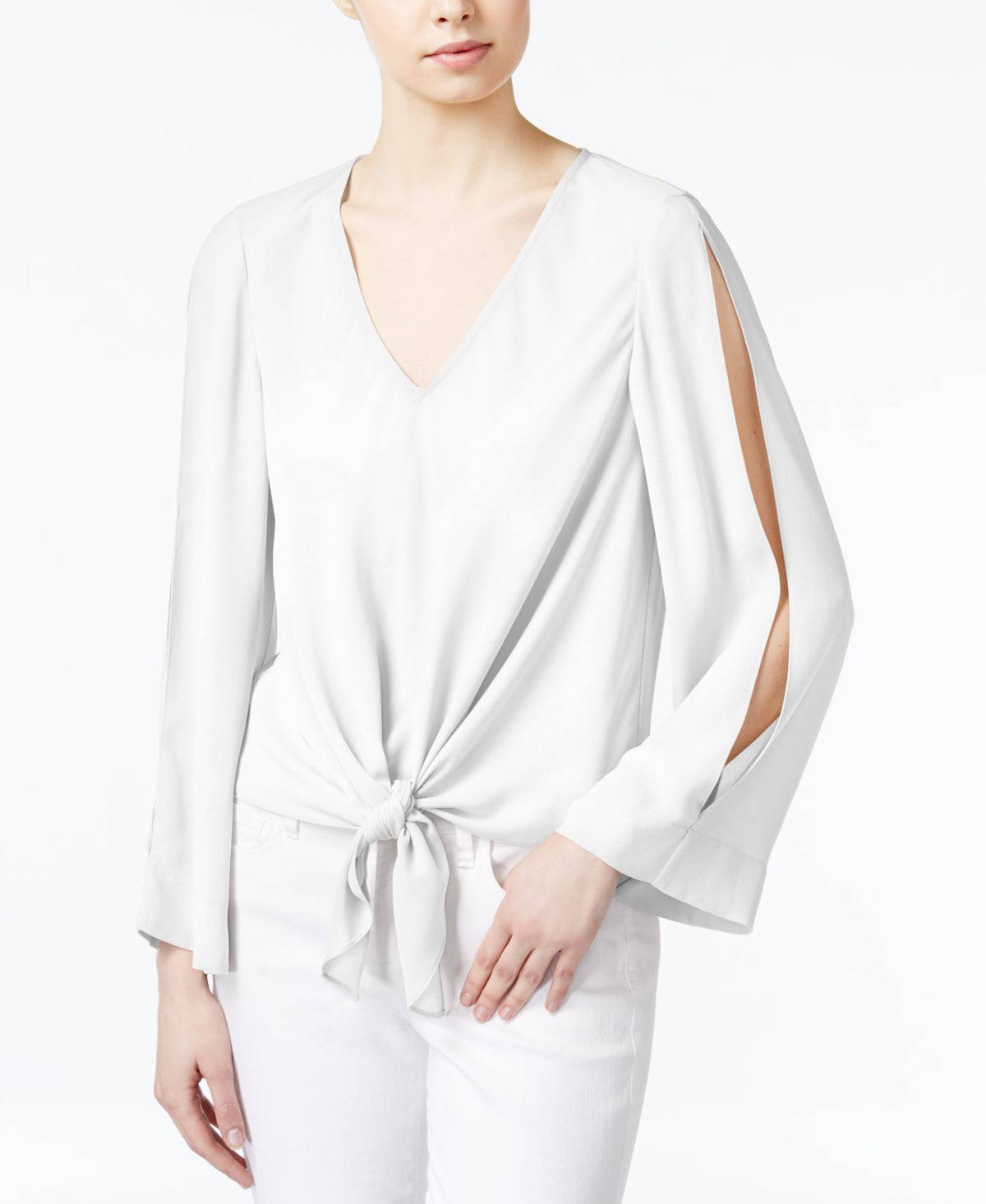 Rachel Rachel Roy Tie Front Cold Shoulder Blouse