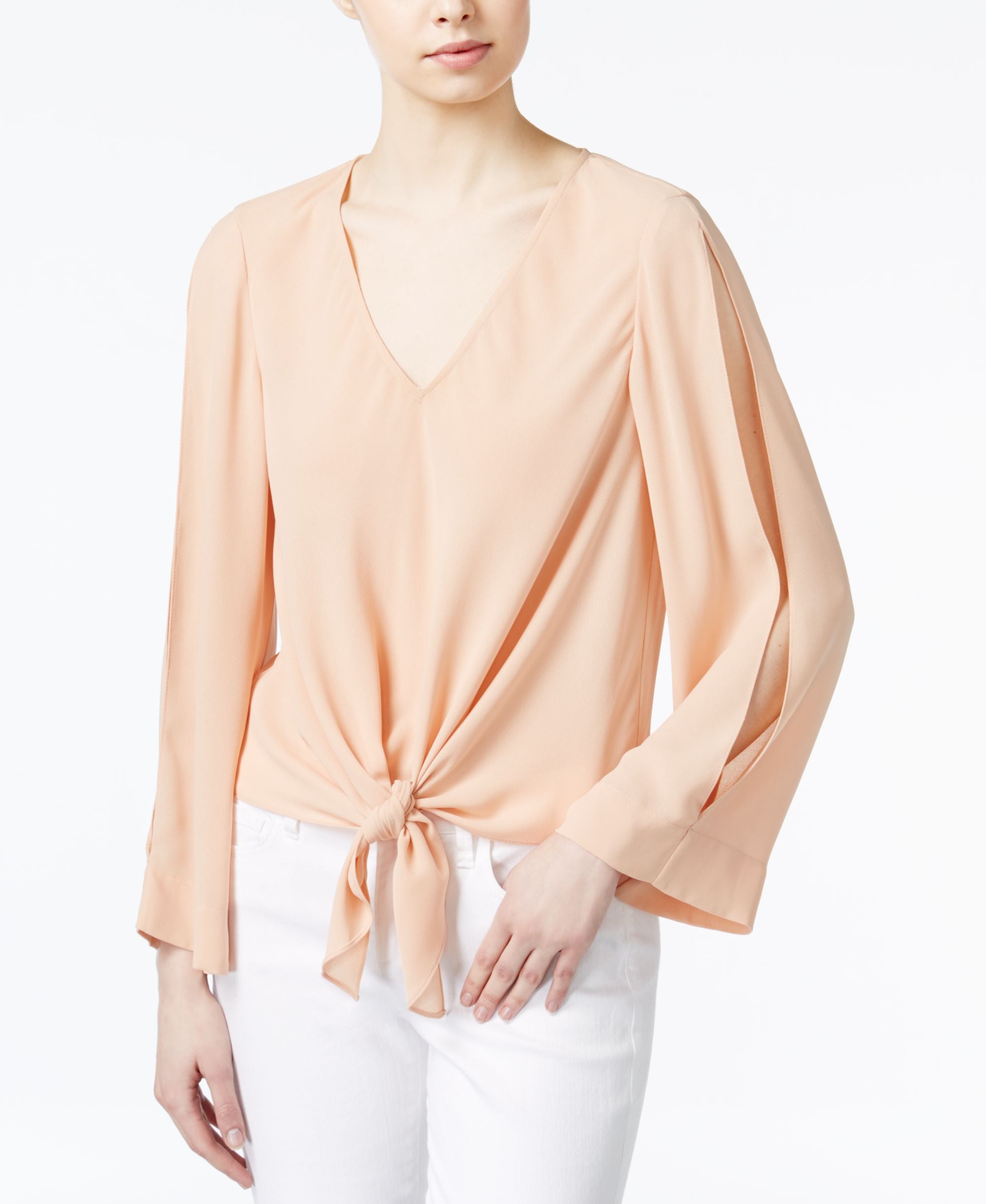 Rachel Rachel Roy Tie Front Cold Shoulder Blouse
