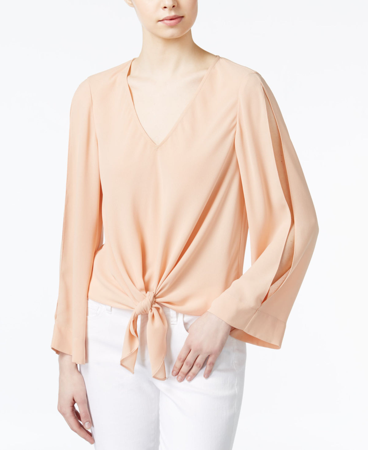 Rachel Rachel Roy Tie Front Cold Shoulder Blouse
