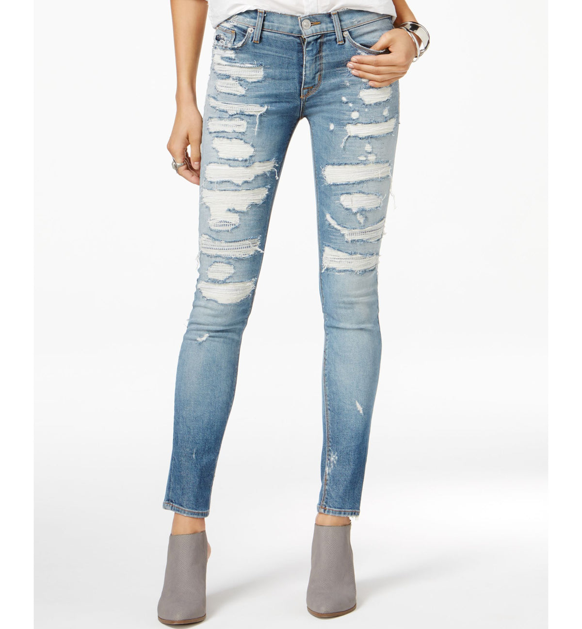 Hudson Nico Ripped Skinny Jeans