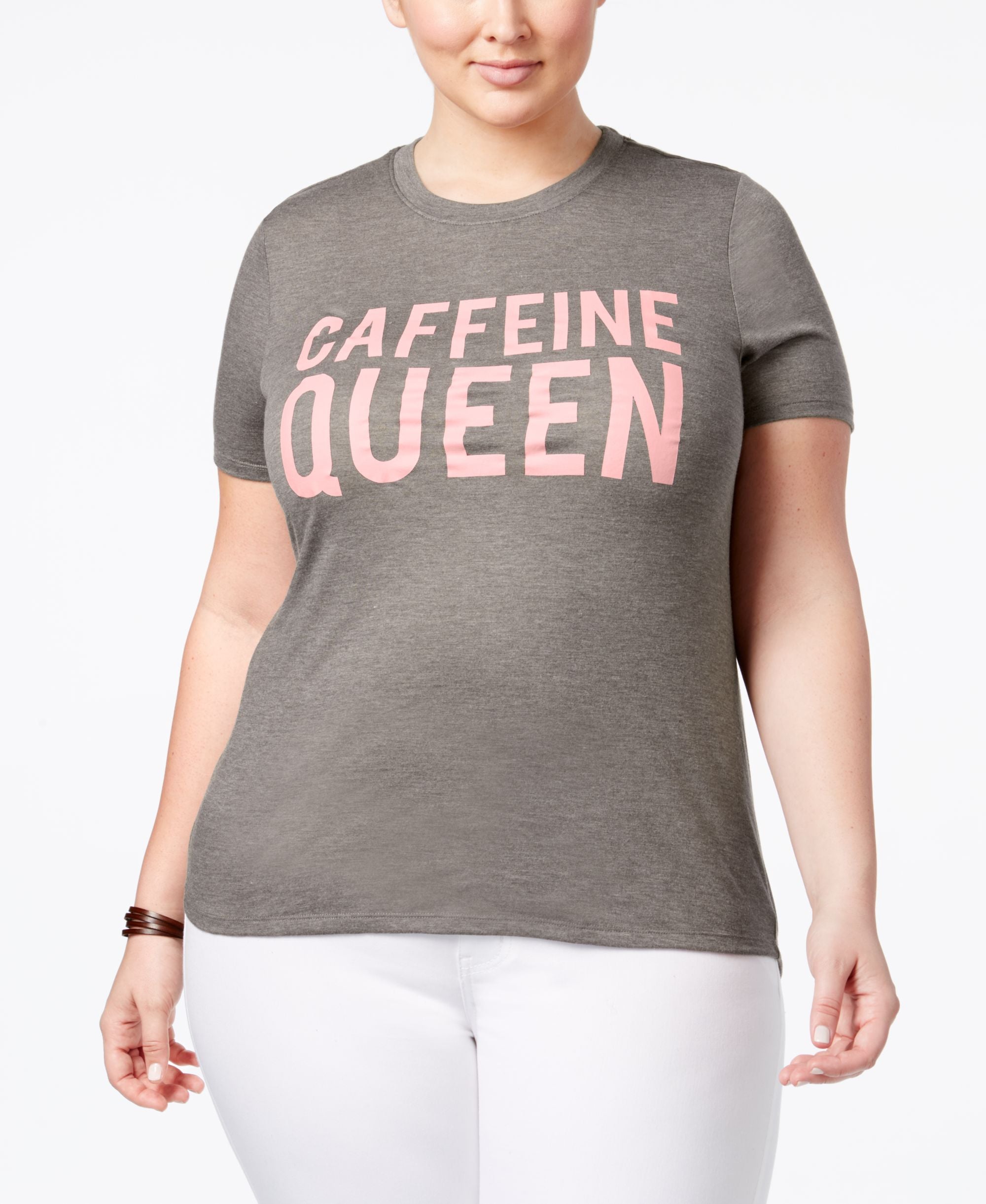 Mighty Fine Trendy Plus Size Caffeine Queen Graphic T-Shirt