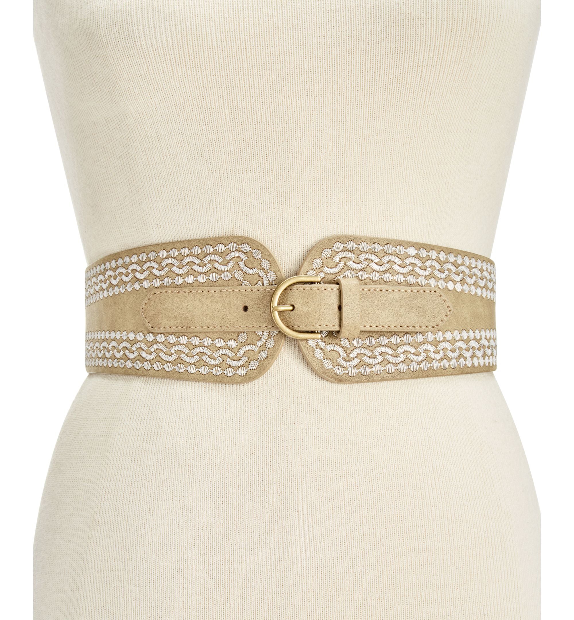 INC International Concepts Embroidered Stretch Belt