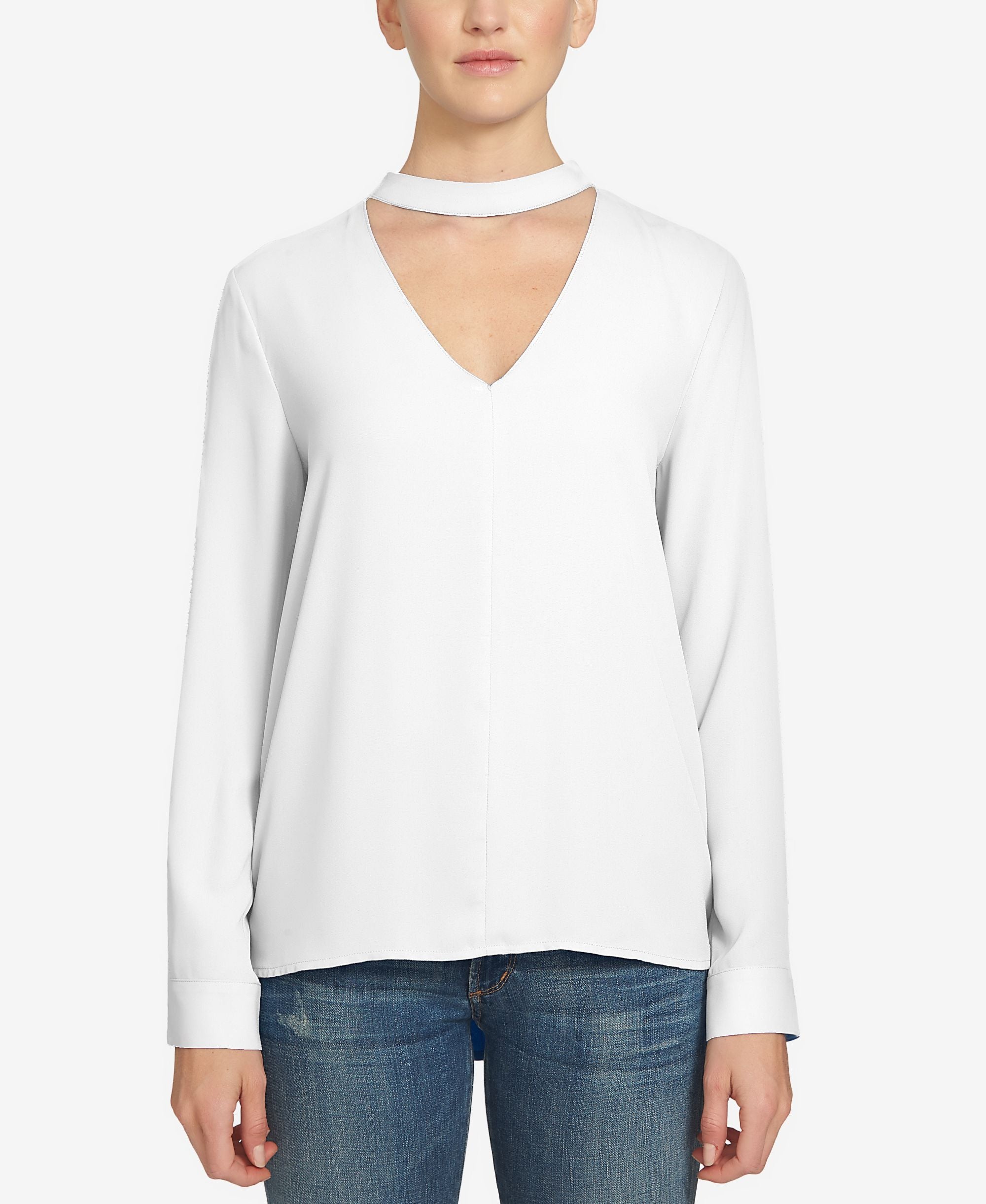 1.State Long Sleeve Choker Top