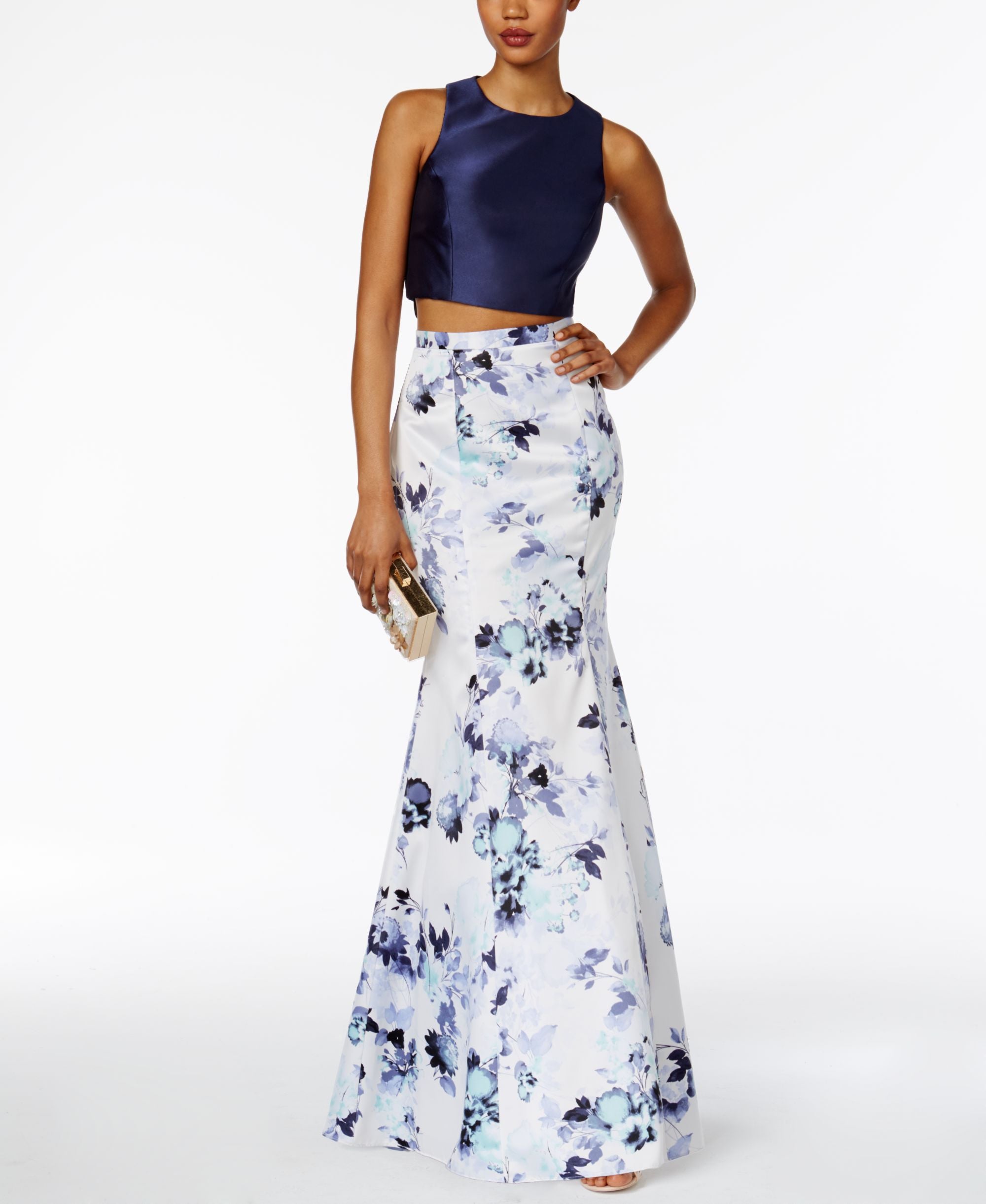 Xscape 2 Pc. Floral Print Mermaid Gown