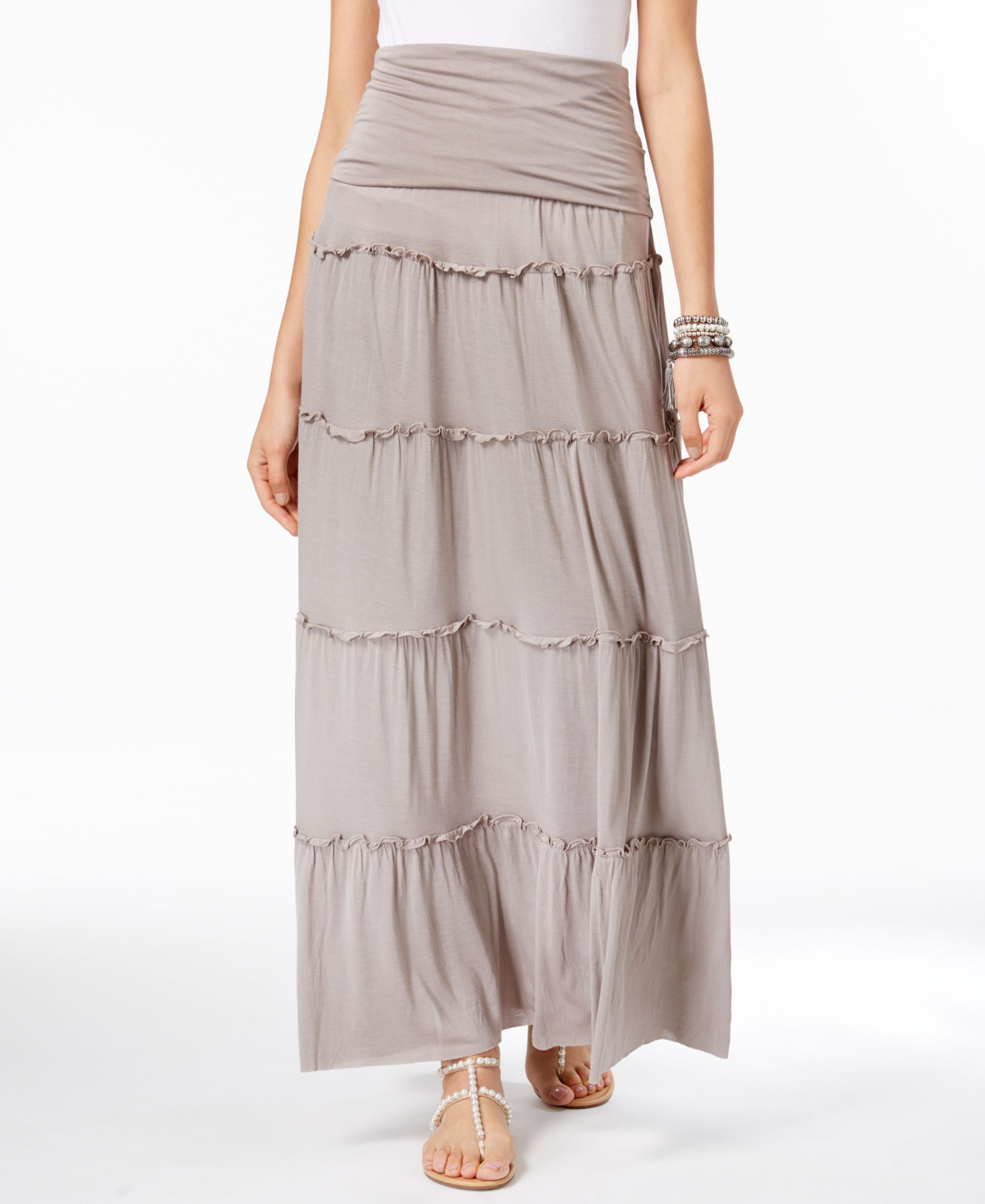 INC International Concepts Tiered Convertible Maxi Skirt