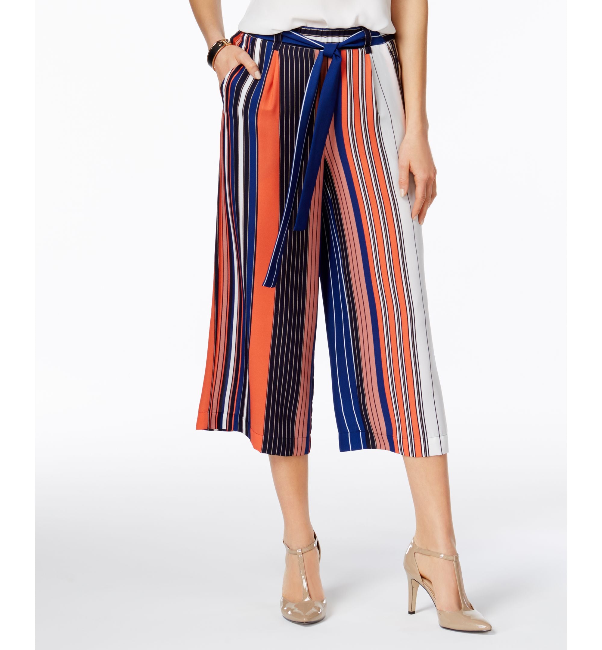 Jpr Striped Tie Waist Culottes