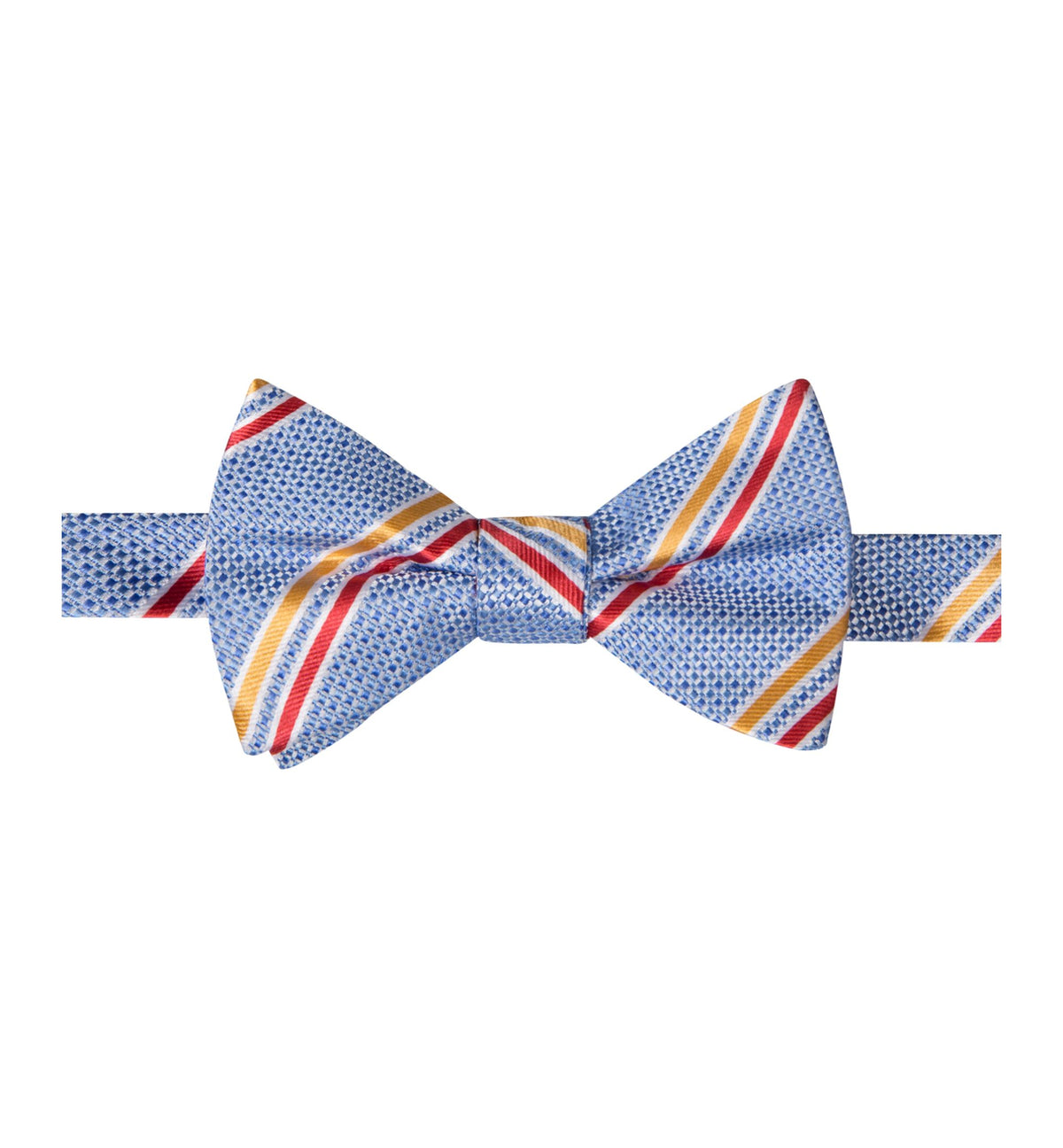 Countess Mara Mens Decker Stripe Pre-tied Bow Tie One Size BLUE