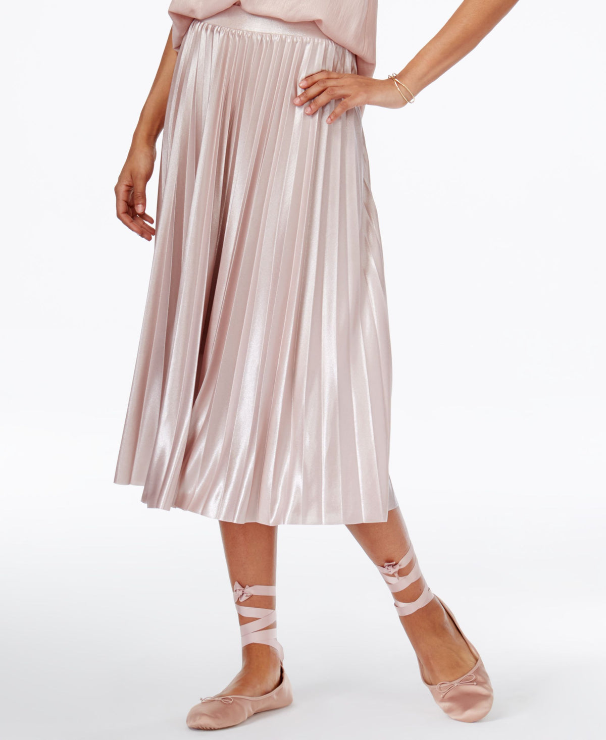 Rachel Rachel Roy Pleated Lame Skirt