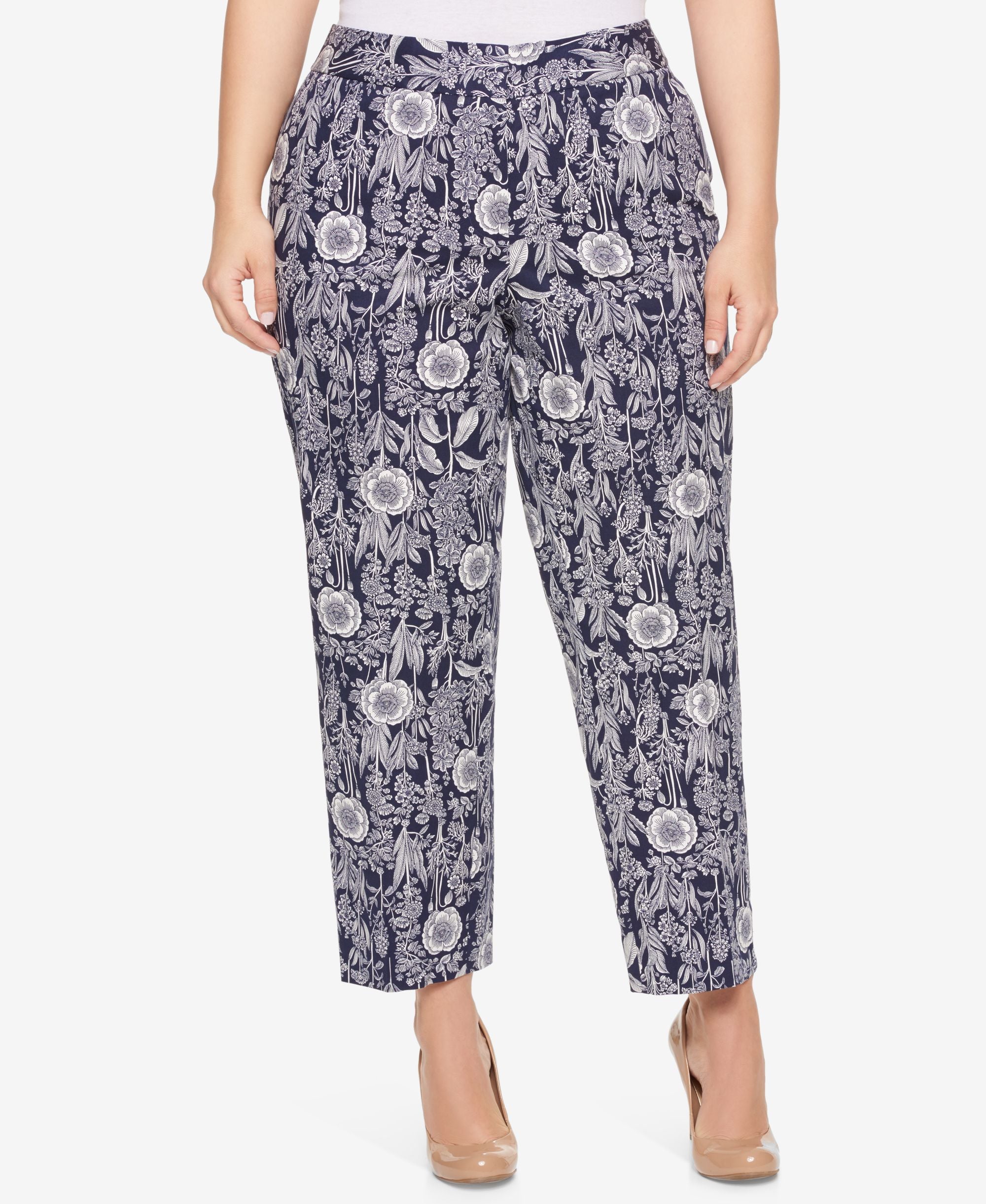 Tommy Hilfiger Plus Size Printed Cropped Pants