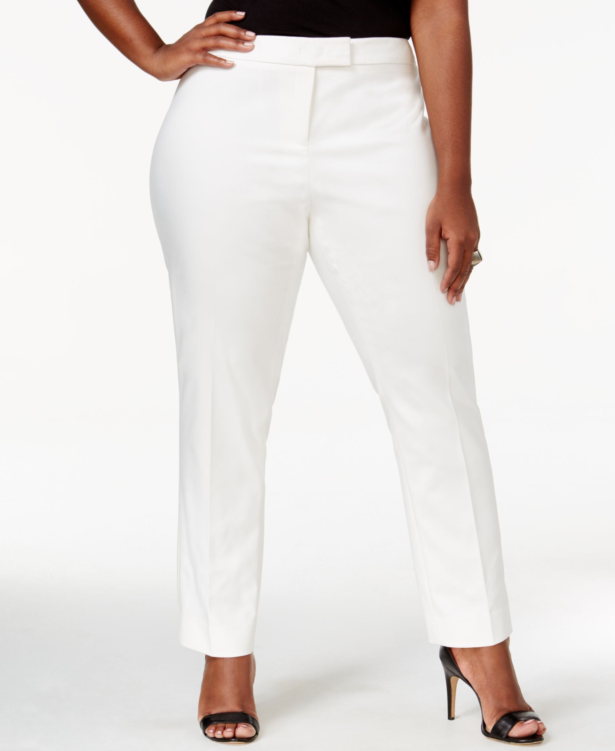Anne Klein Plus Size Straight Leg Pants