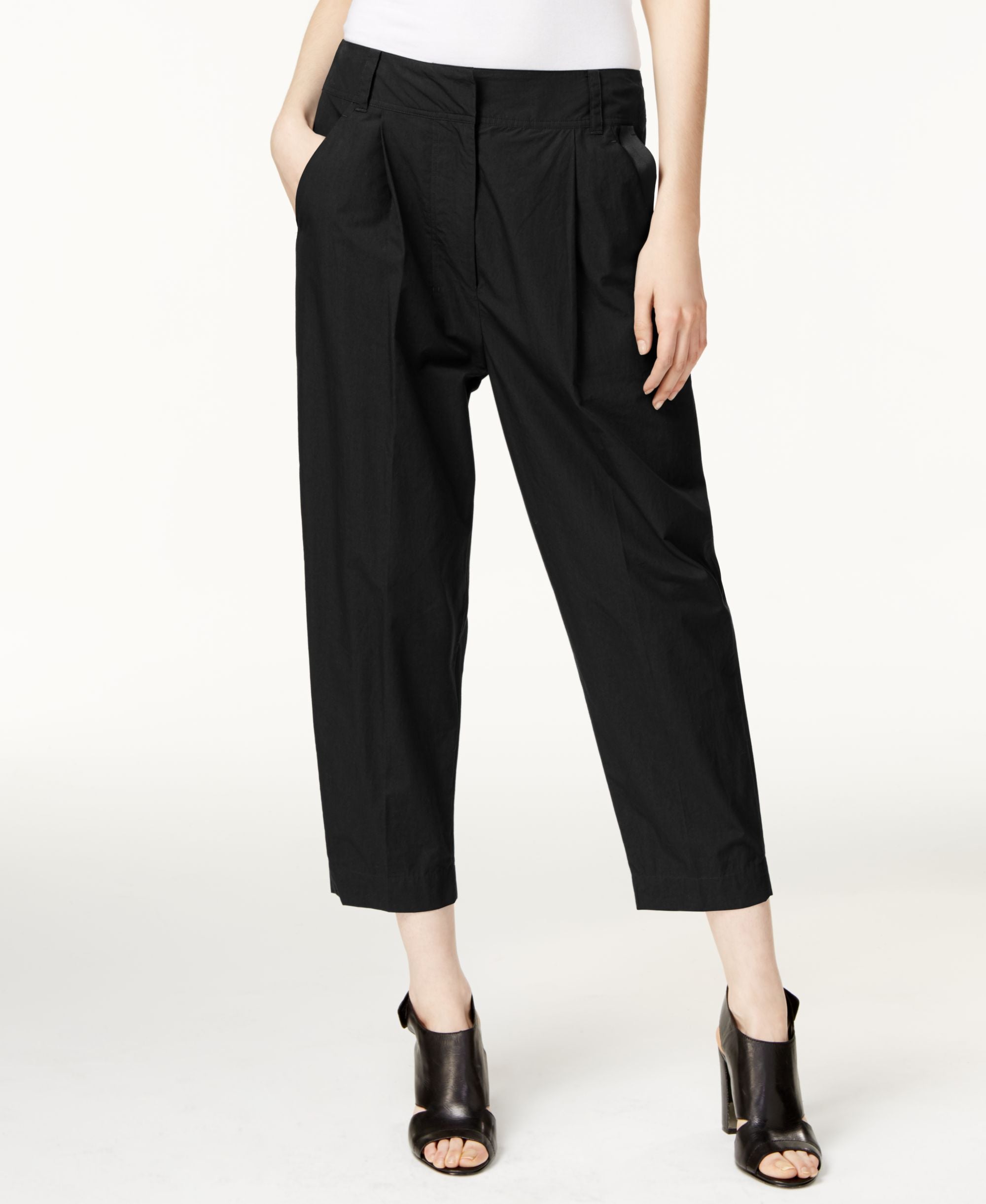 DKNY Pleated Cropped Pants