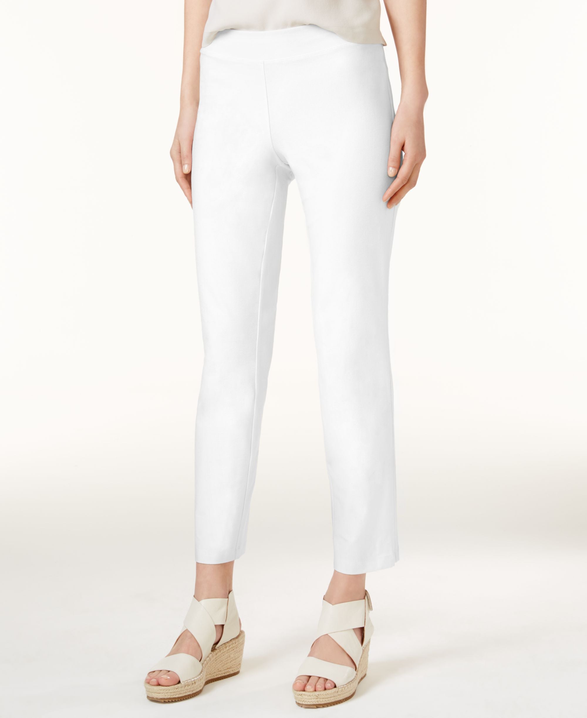 Eileen Fisher System Washable Crepe Slim Leg Ankle Pants