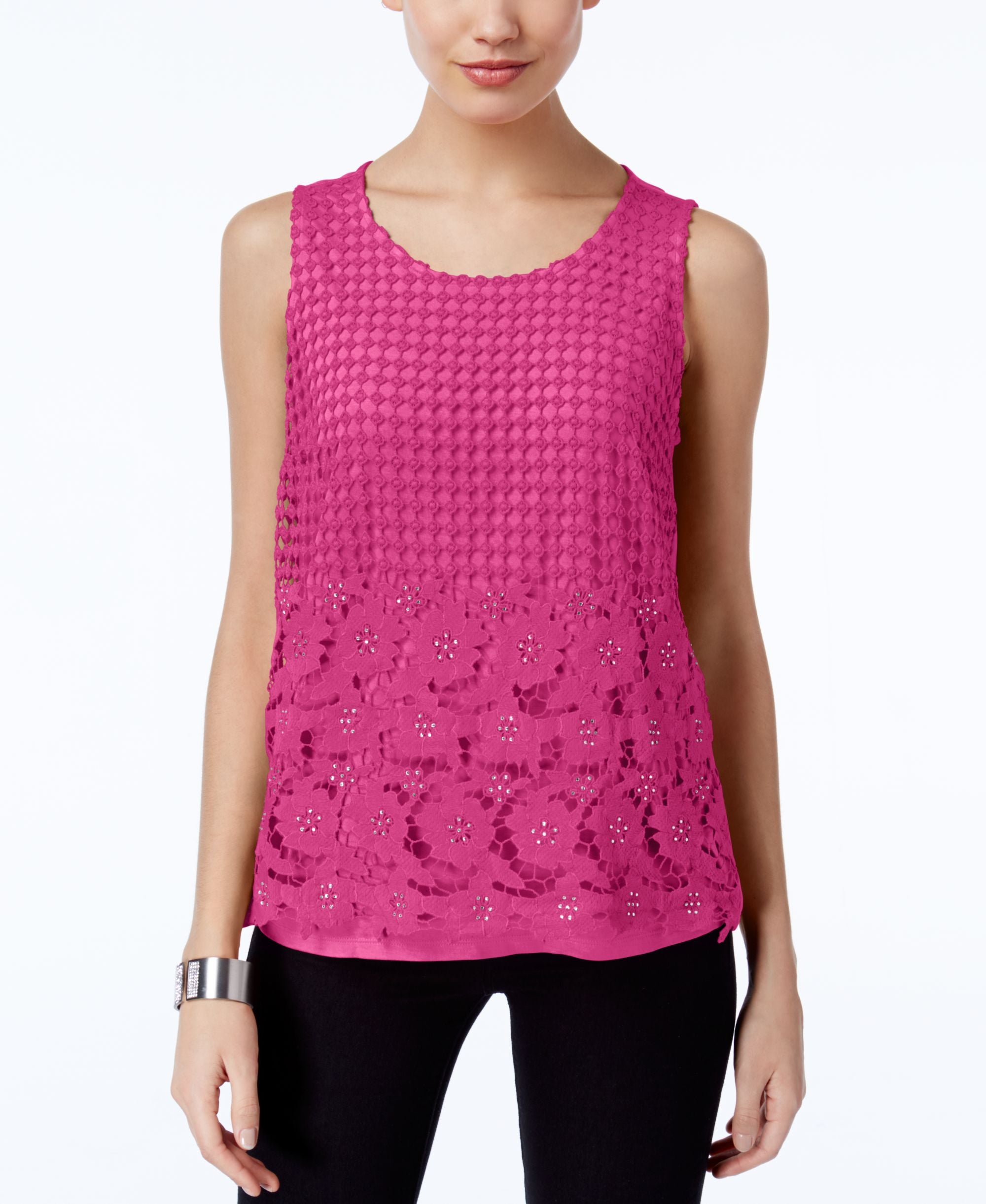 INC International Concepts Lace Tank Top