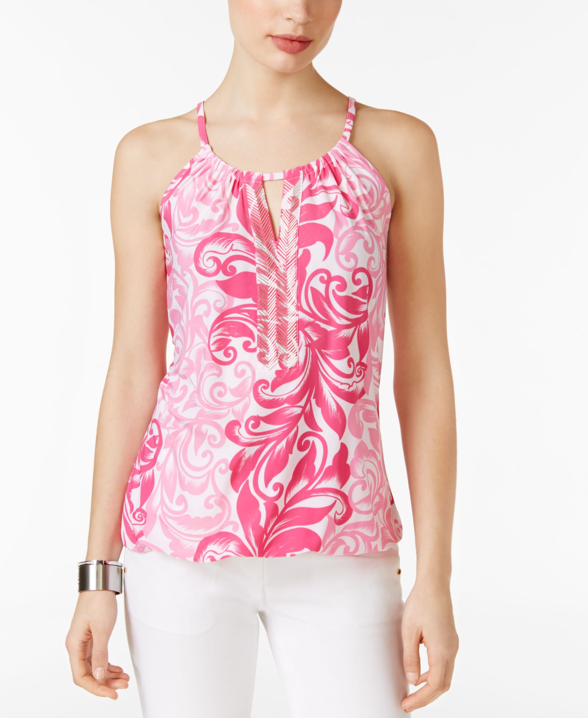 INC International Concepts Embellished Halter Top