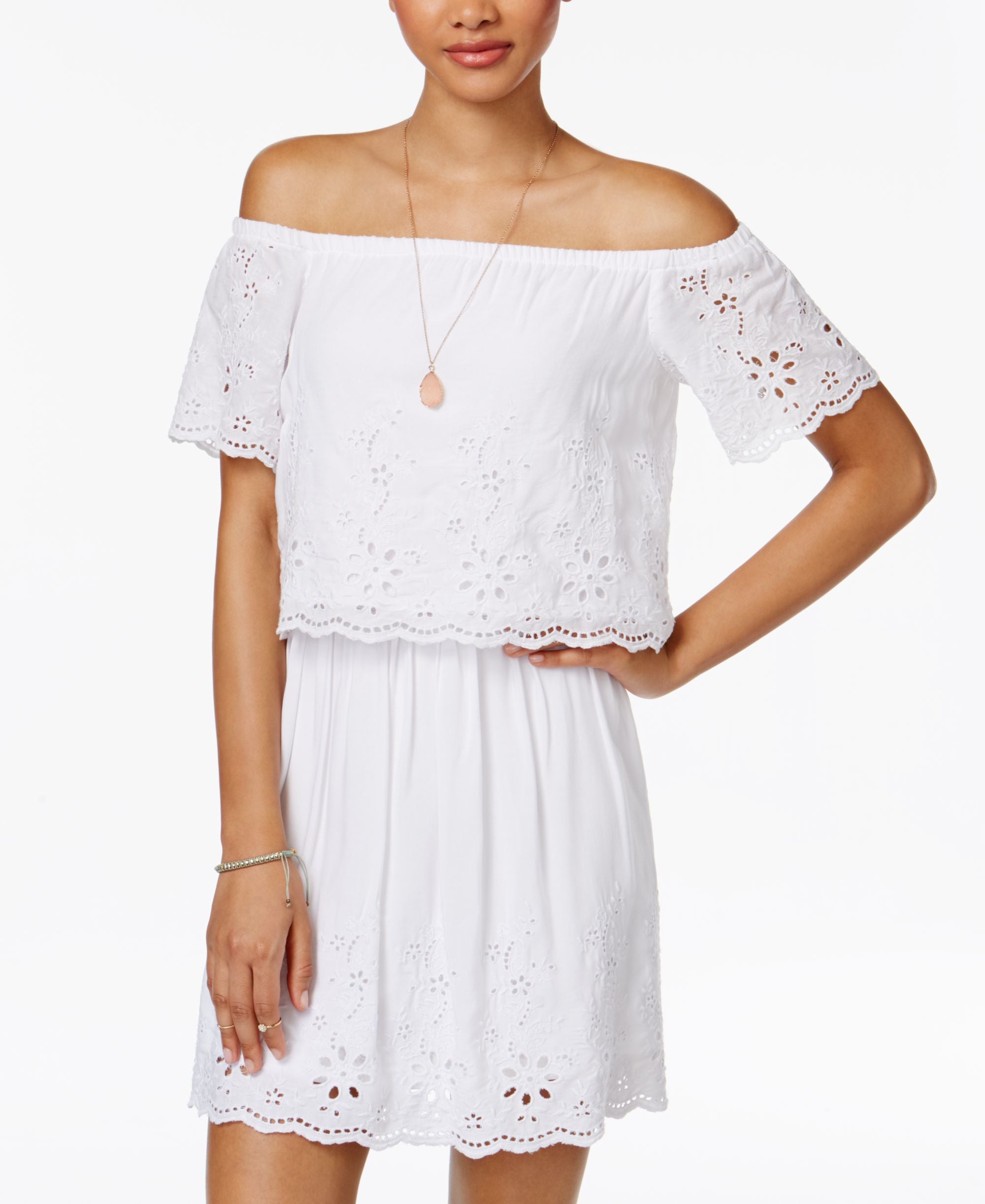 City Studios Juniors 2 Pc. Off The Shoulder Dress