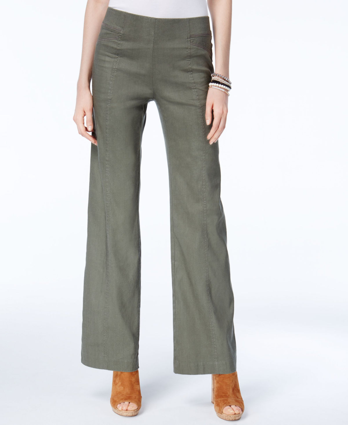 INC International Concepts Linen Blend Wide Leg Pants