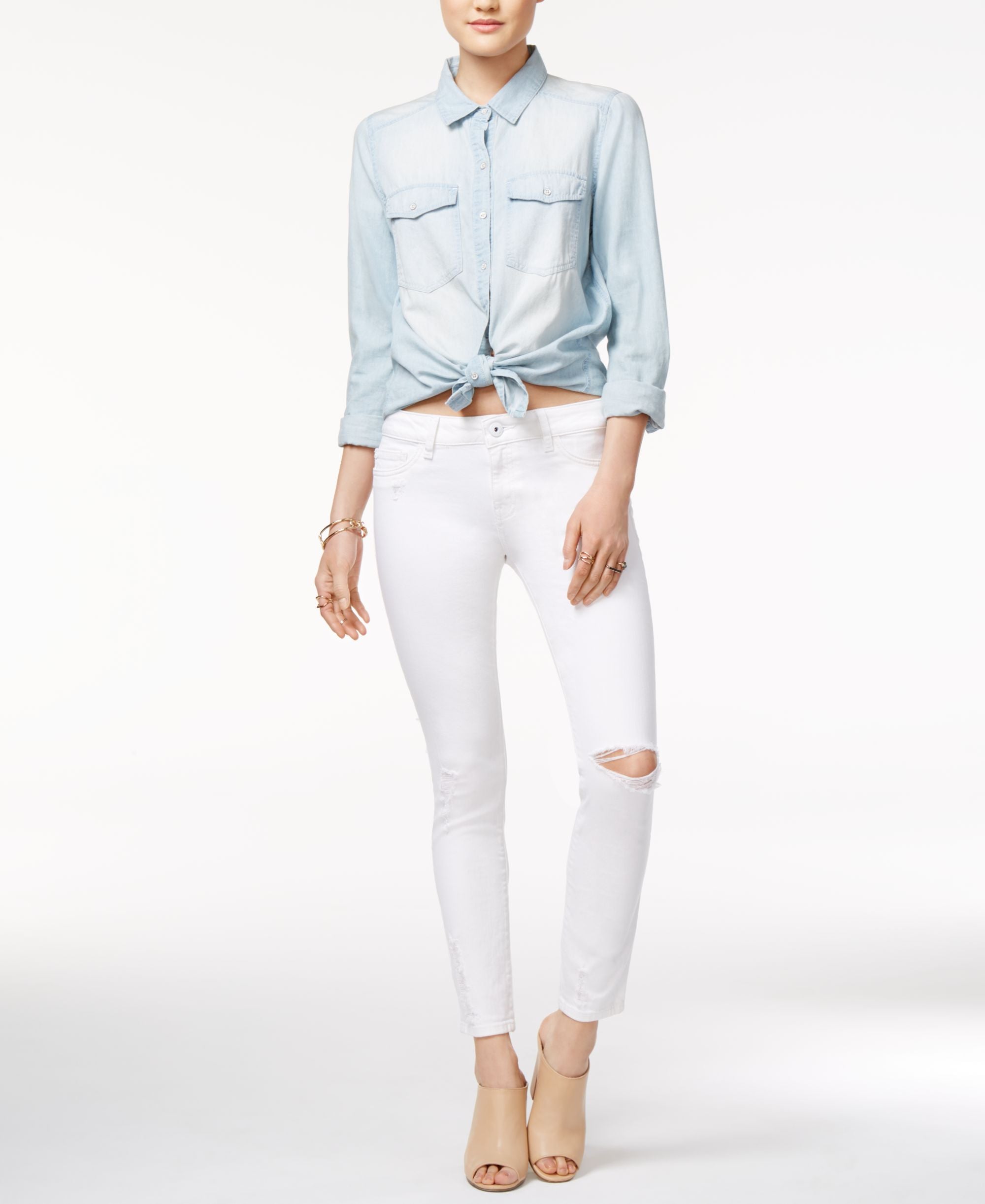 Dl 1961 Margaux Ripped Wilder Wash Skinny Jeans