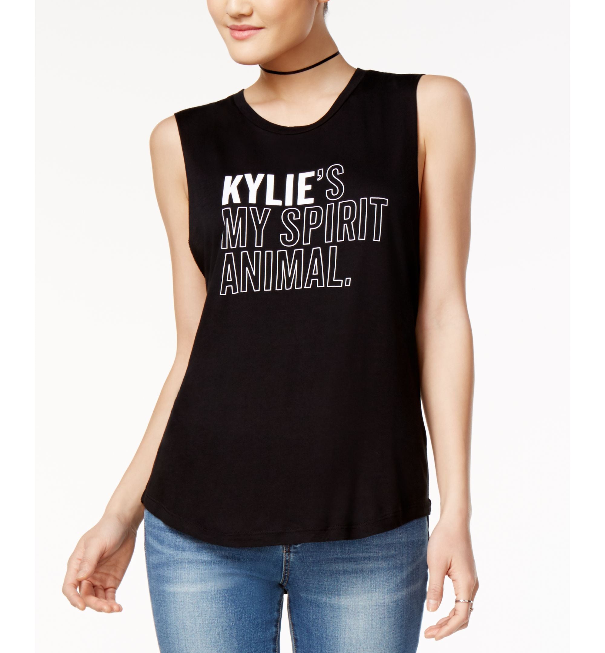 Chrldr Cotton Kylies My Spirit Animal Graphic Tank