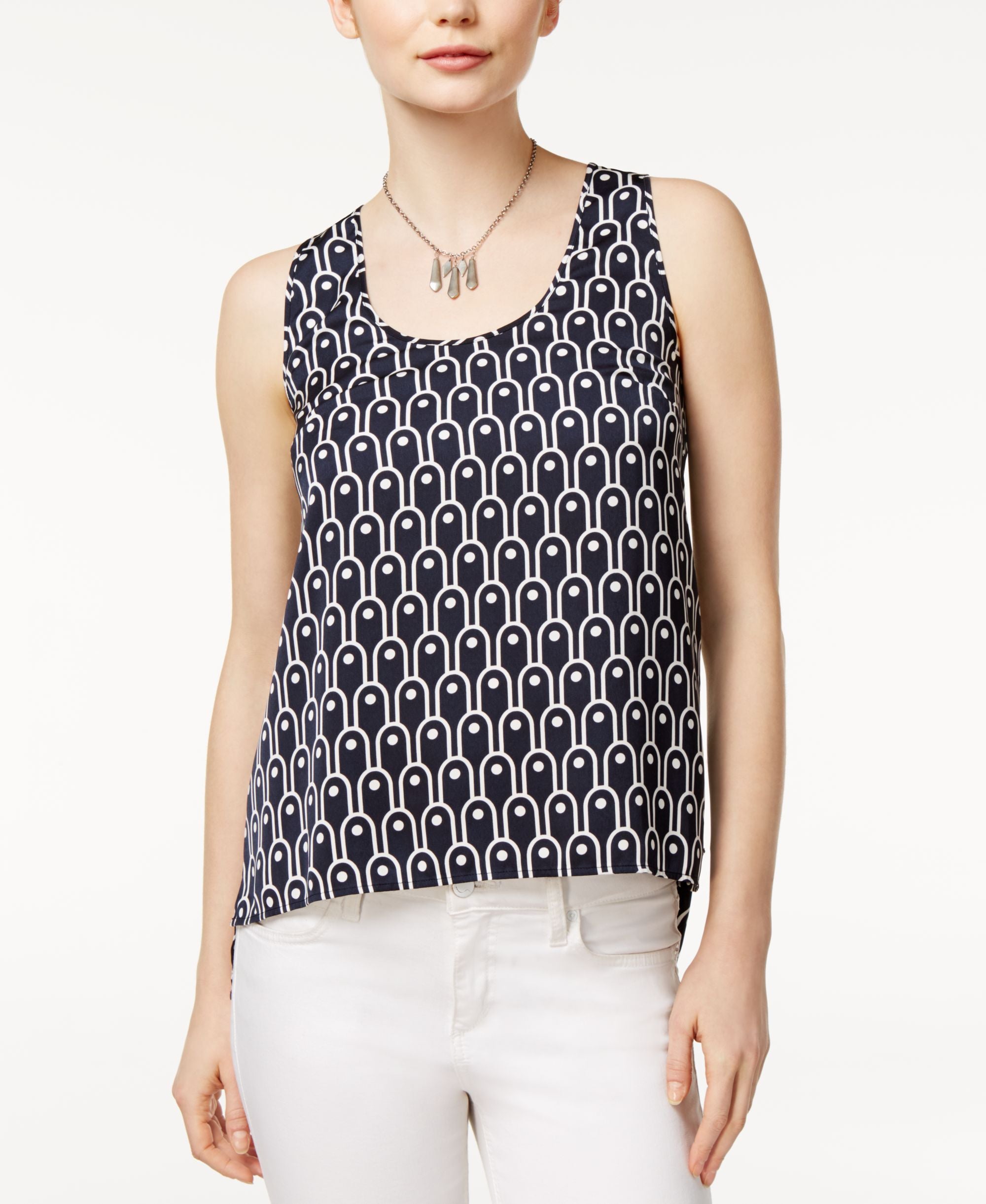 Armani Exchange Printed Scoop Neck Shell