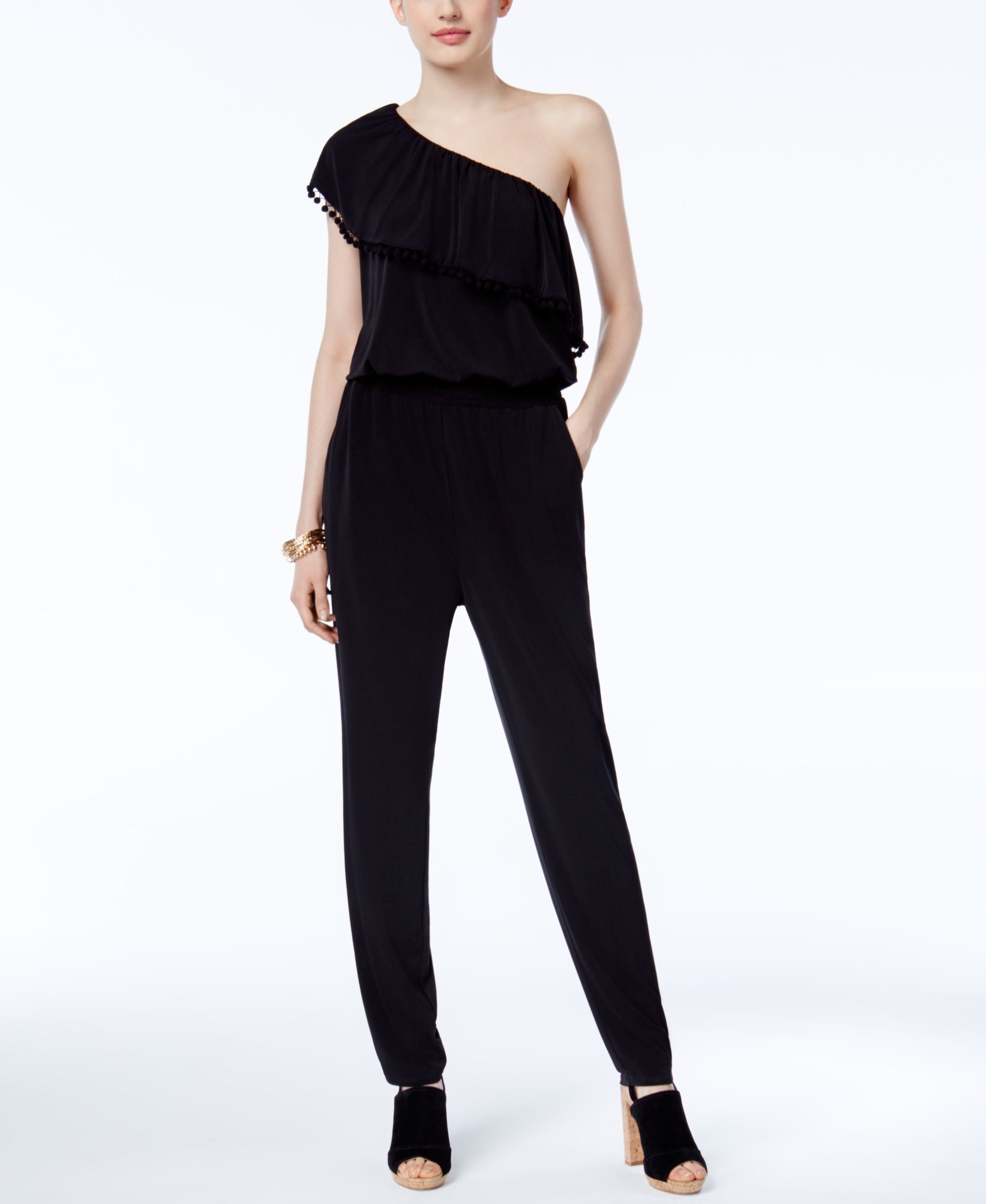 INC International Concepts One Shoulder Jumpsuit
