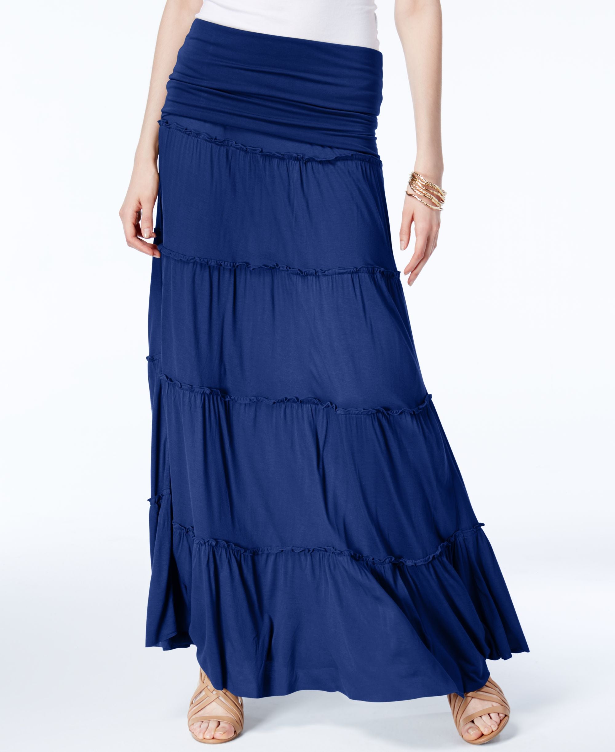 INC International Concepts Tiered Convertible Maxi Skirt