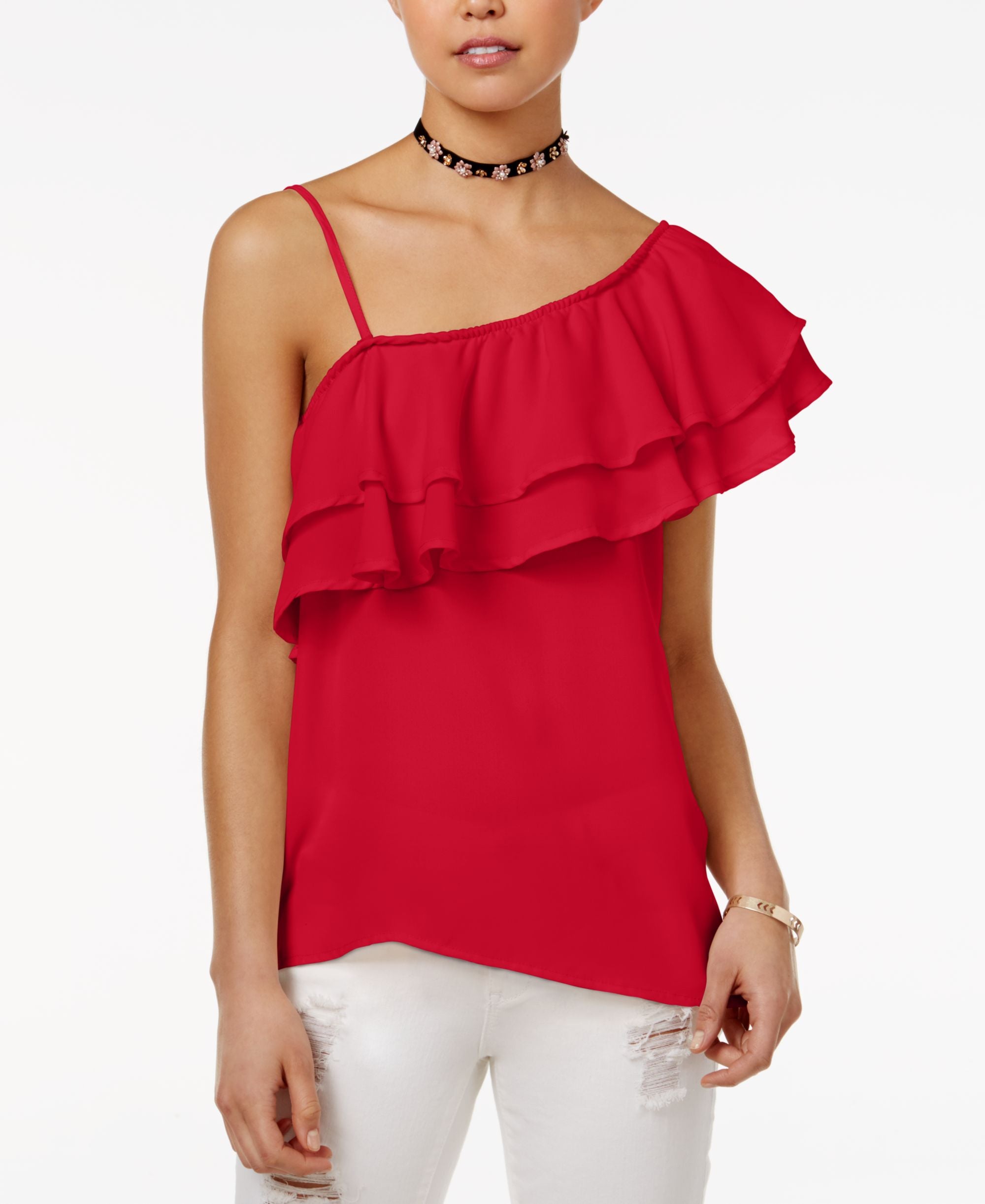 7 Sisters Juniors One Shoulder Top