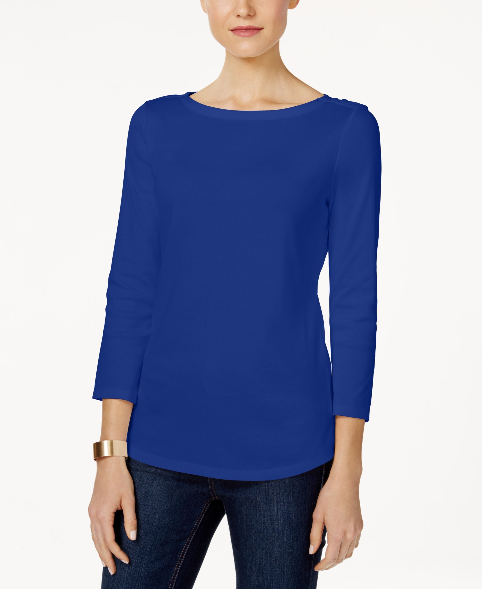 Women's Pima Cotton Boat-Neck Top